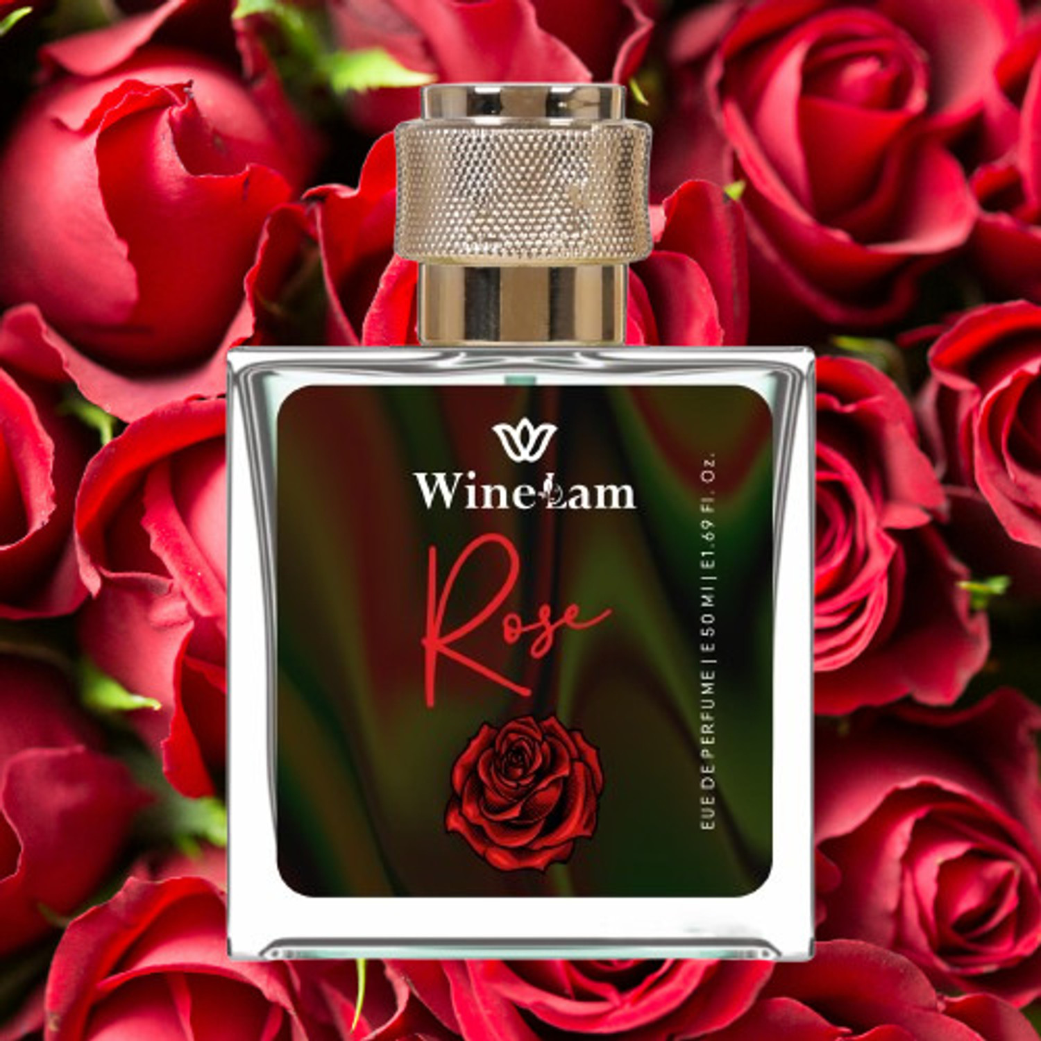 Image of winelam ROSE perfume for unisex real gulab Eau de Parfum Eau de Parfum - 50 ml