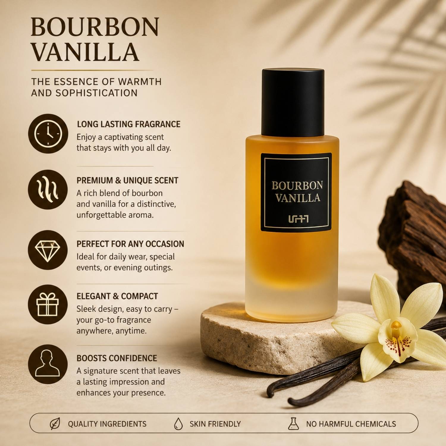 Bourbon Vanilla Perfume Premium Cedarwood Luxury Insta Viral Perfume Eau de Parfum - 50 ml - Image 2