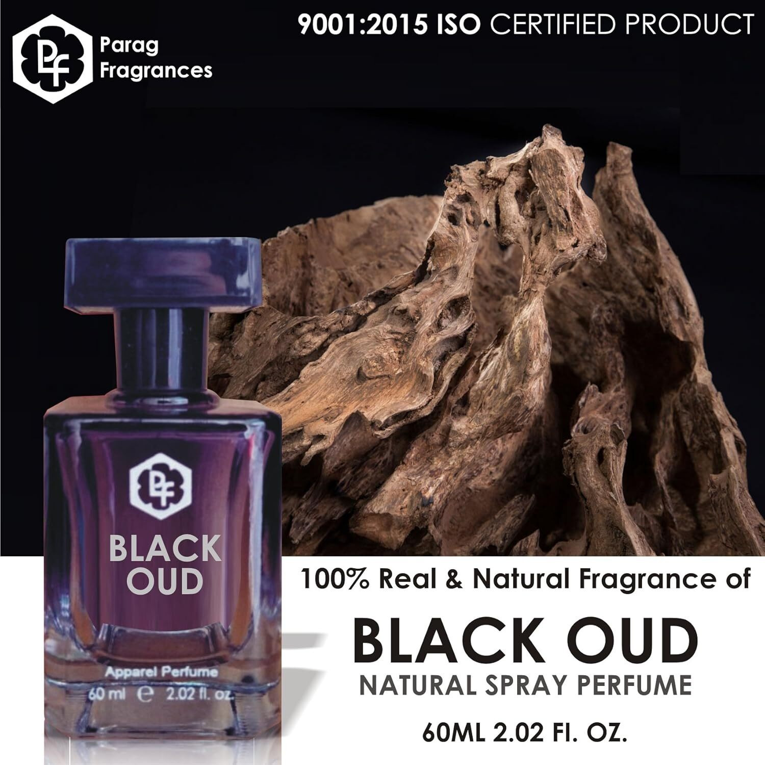 Image of Parag Fragrances Black Oud Perfume for Men and Women (60ml) Eau de Parfum - 60 ml (For Men & Women)