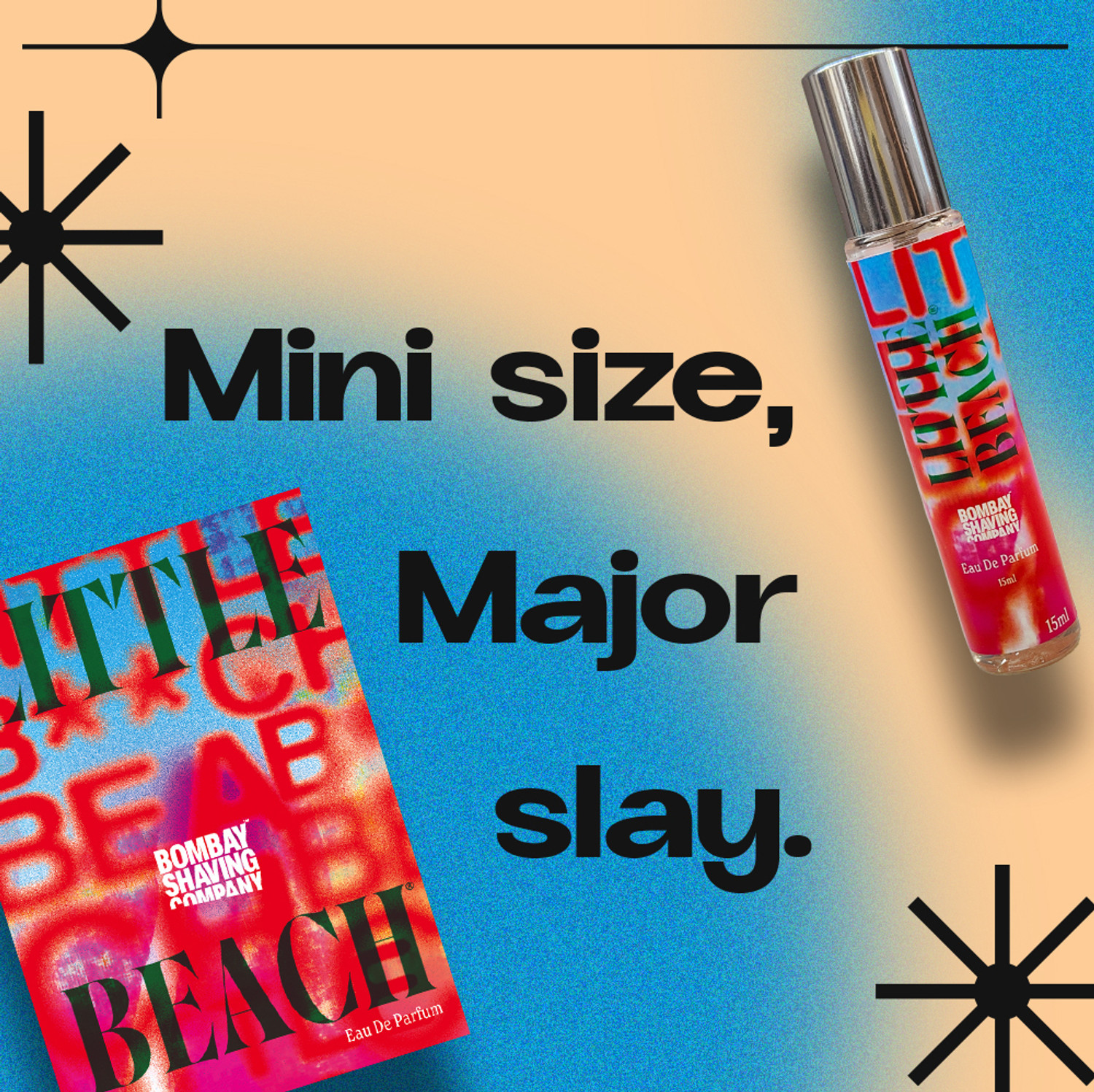 Image of BOMBAY SHAVING COMPANY Little Beach Unisex Eau De Parfum | Fresh Citrus & Marine Eau de Parfum - 15 ml