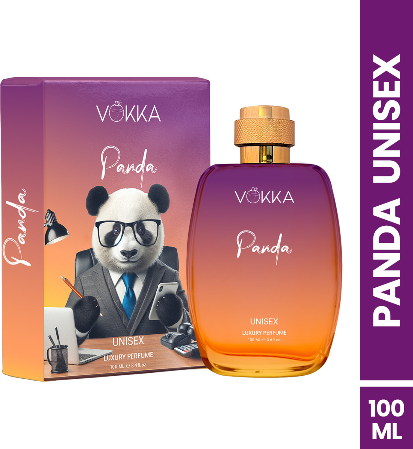 Image of VOKKA Panda 100ml Perfume | Unisex Luxury Long Lasting Ambery Perfume Eau de Parfum - 100 ml
