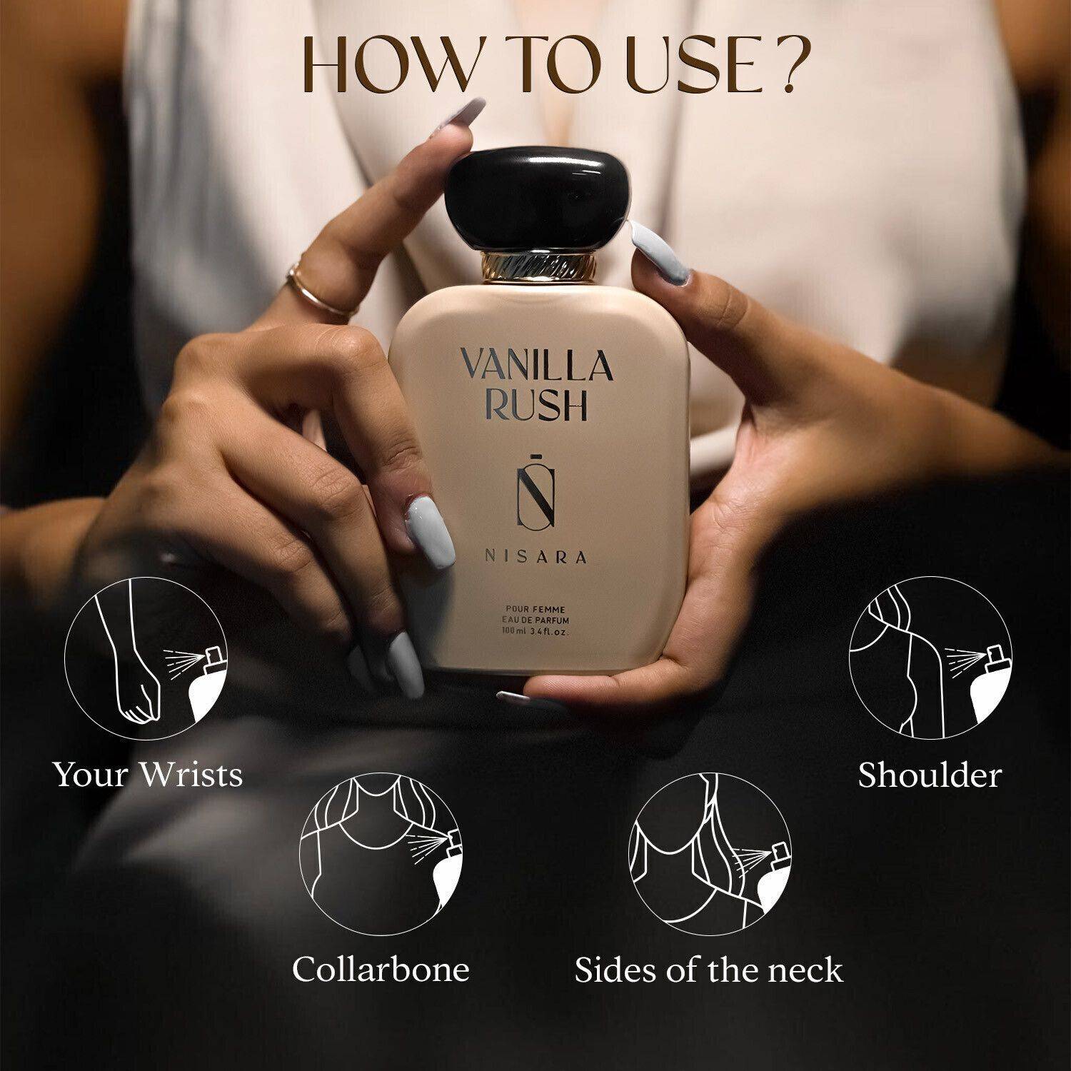 Nisara Vanilla Rush Eau De Parfum 100ml - Image 4