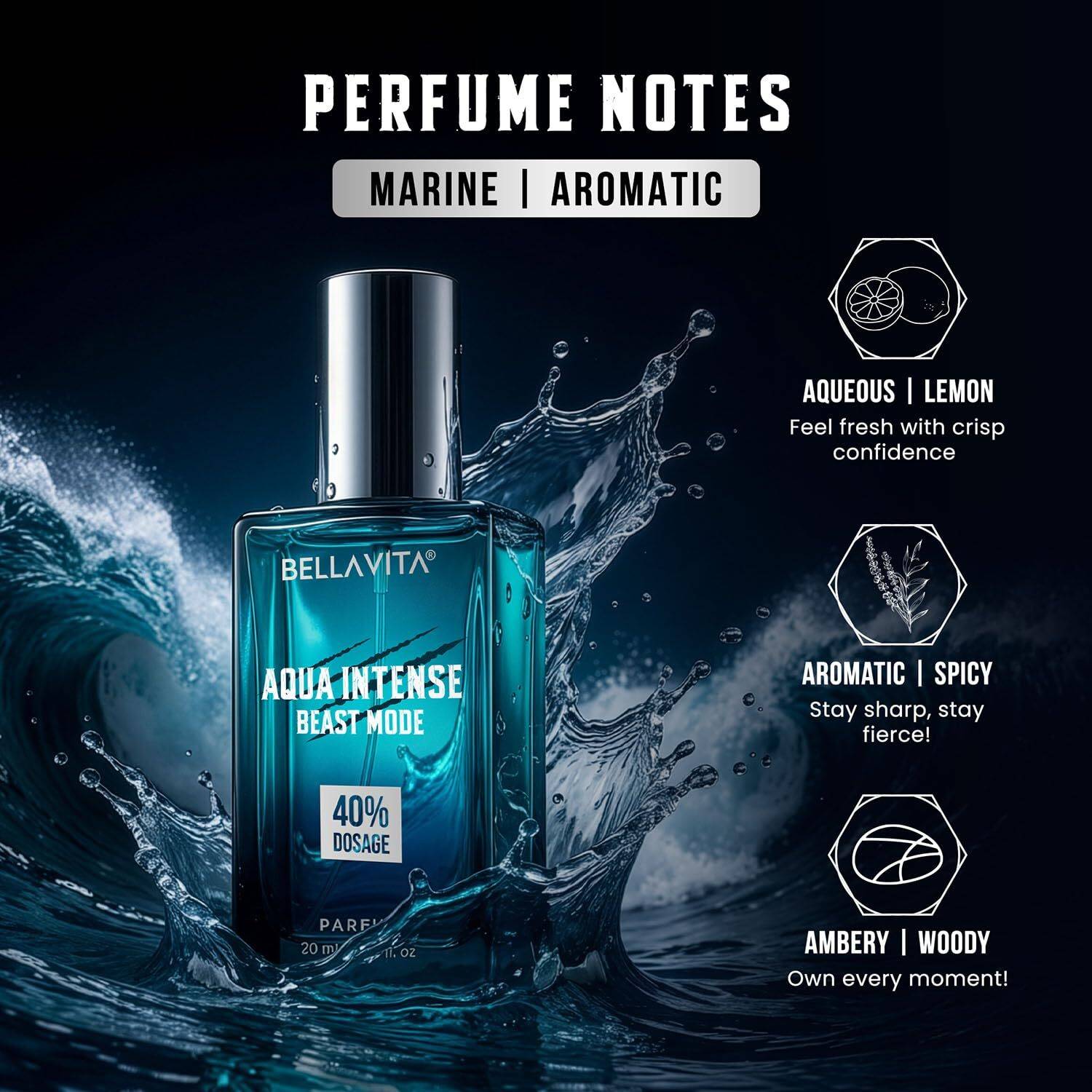 BELLAVITA Beast Mode Perfume Pack of 3 · 20 ml (60 ml total) - Image 4