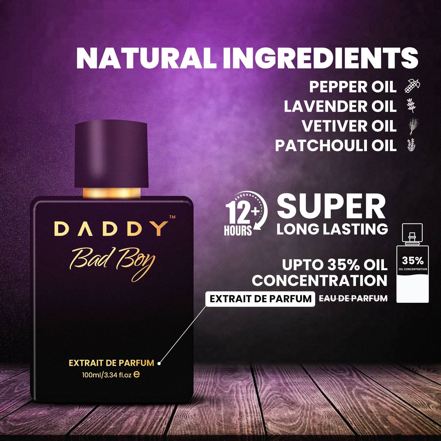 DADDY Bad Boy Perfume for Men 100 ml - Image 3
