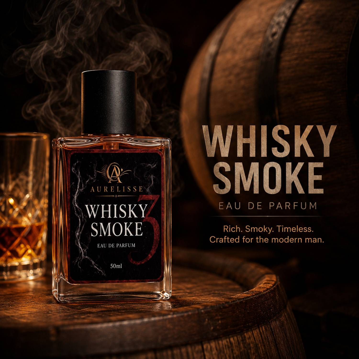 Aurelisse Whisky Smoke Eau de Parfum 50ml - Image 4