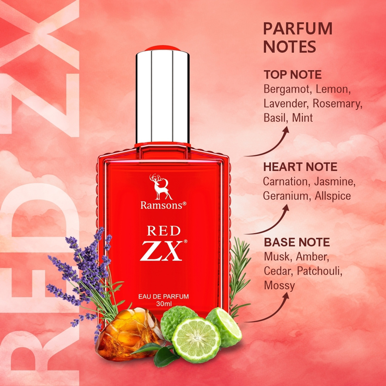 Image of RAMSONS Red ZX Eau de Parfum - 30 ml