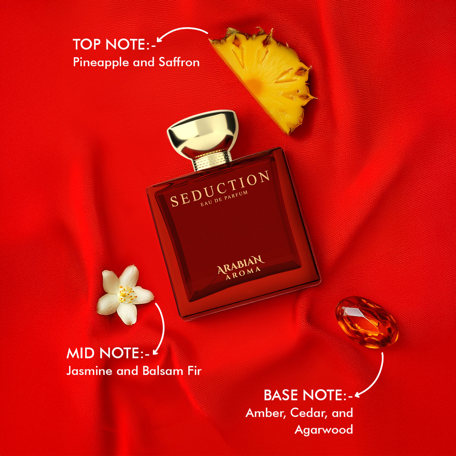 Image of Arabian Aroma Perfume Combo, Seduction, Dark & Royal Oud for Men, Premium Fragrance Eau de Parfum - 300 ml