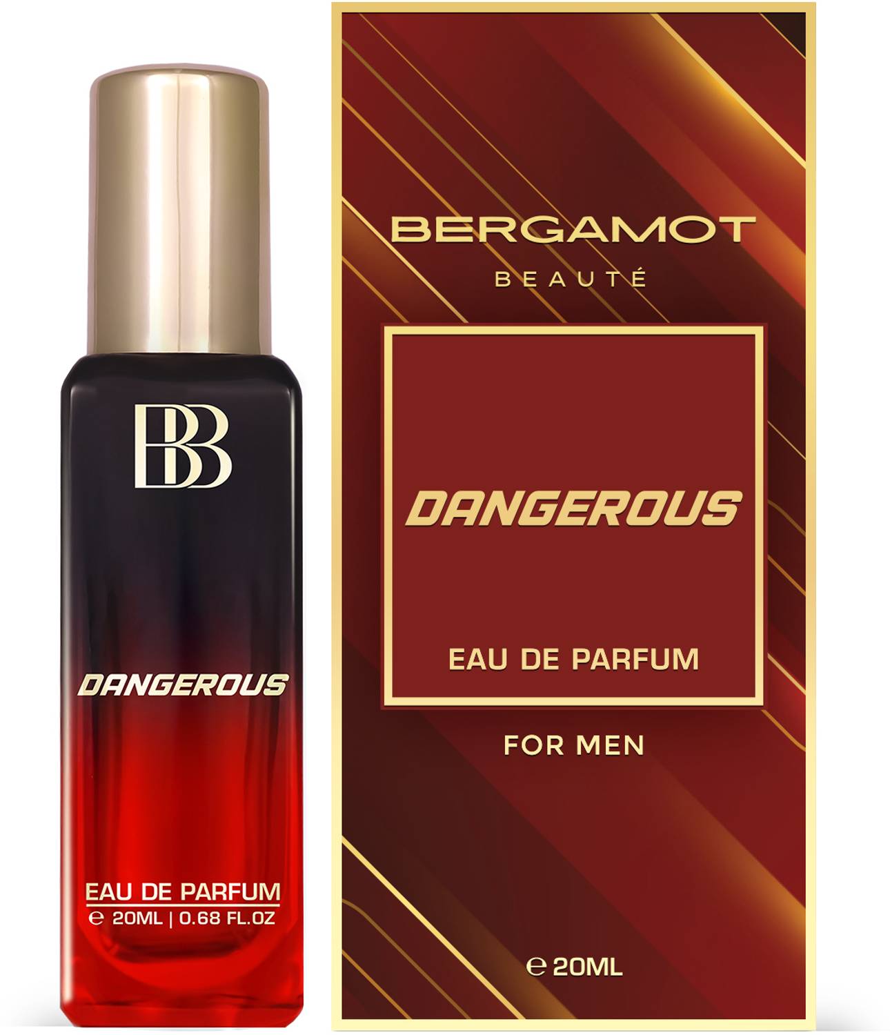 BERGAMOT BEAUTE Dangerous Eau de Parfum | Long Lasting Perfume for Men with Aromatic and Spicy Eau de Parfum  -  20 ml