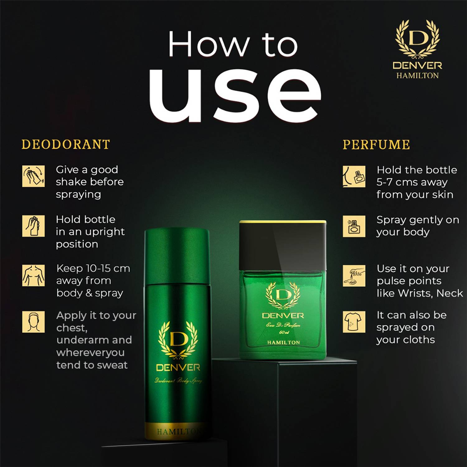 DENVER Gift Set Deodorant Spray - Pack of 2 · 225 ml (450 ml total) - Image 5