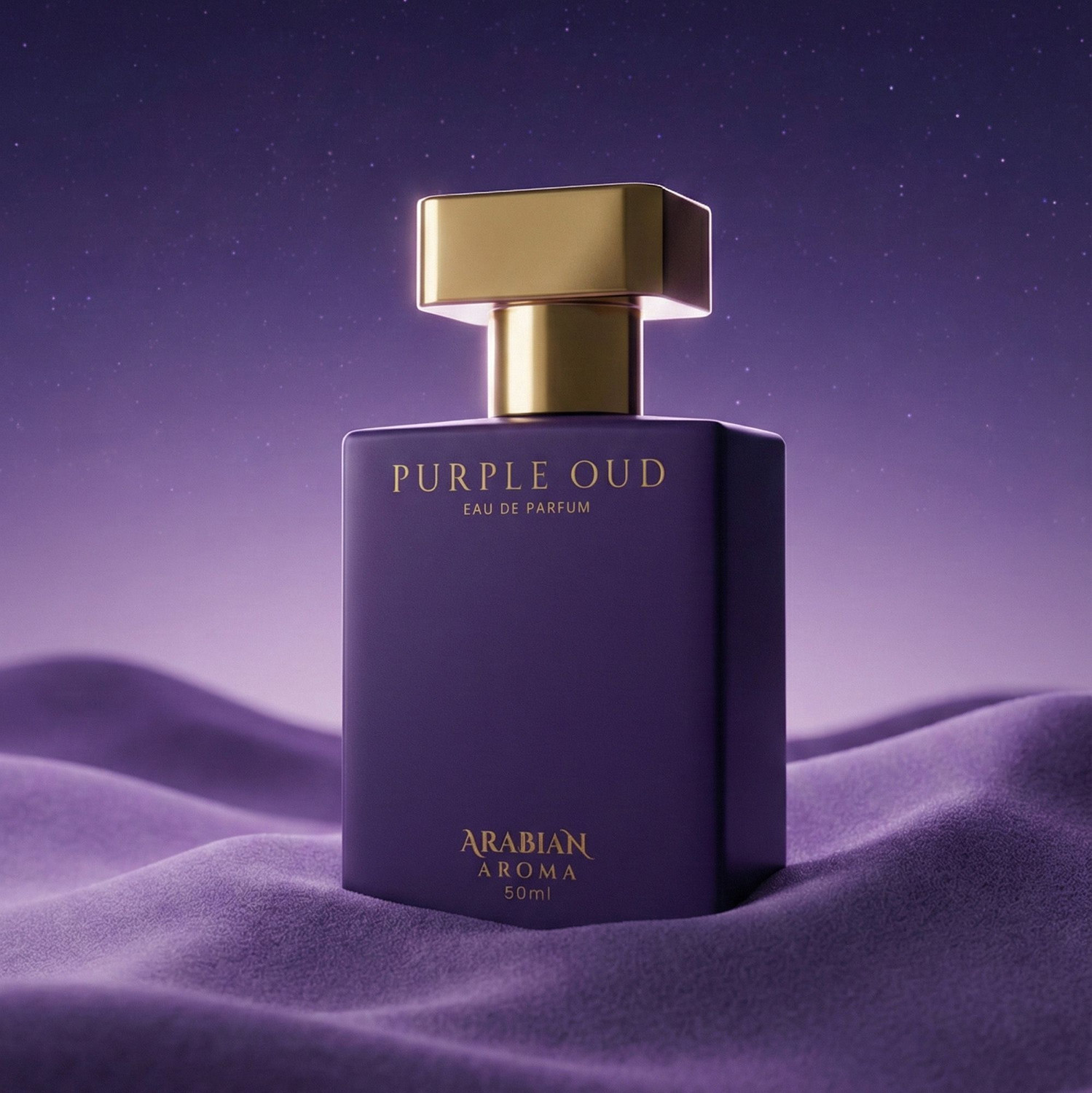 Image of Arabian Aroma Purple Oud for Men Saffron & Pink Pepper Long Lasting Bold Luxury Fragrance Perfume - 50 ml