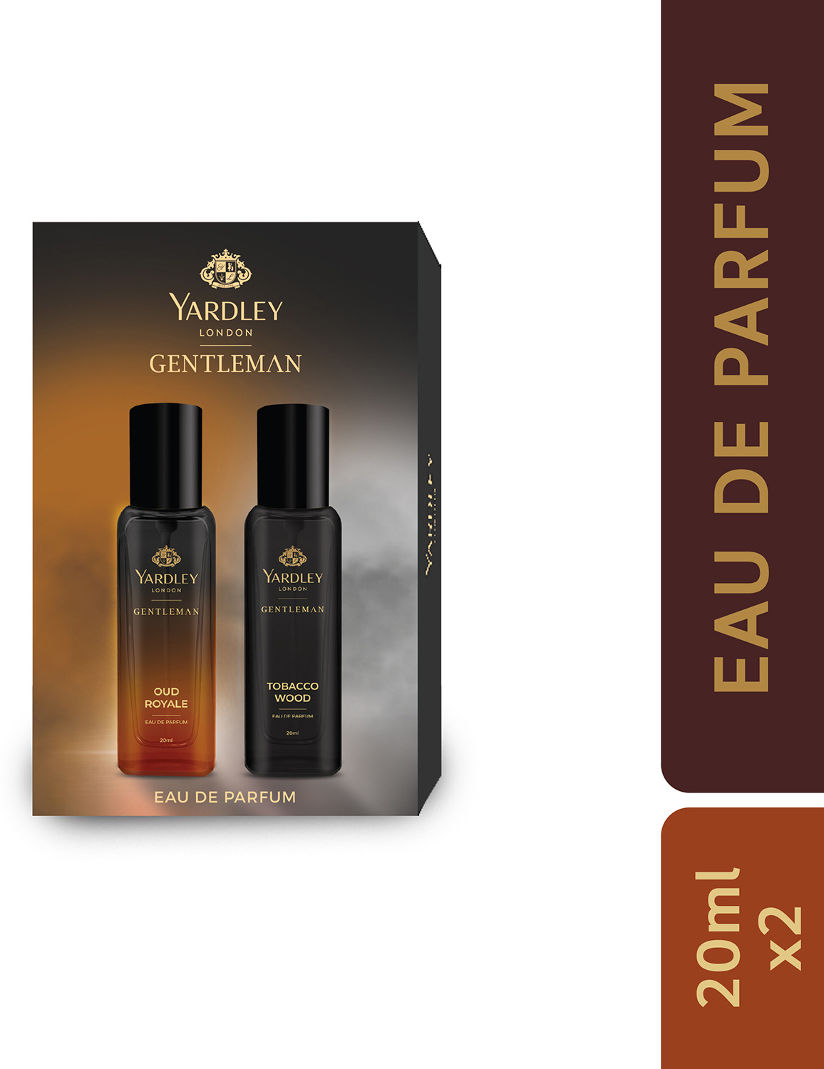 Image of Yardley London Tobacco Wood & Oud Royale Combo Premium Gift for Men (20 ml 2) Eau de Parfum - 40 ml