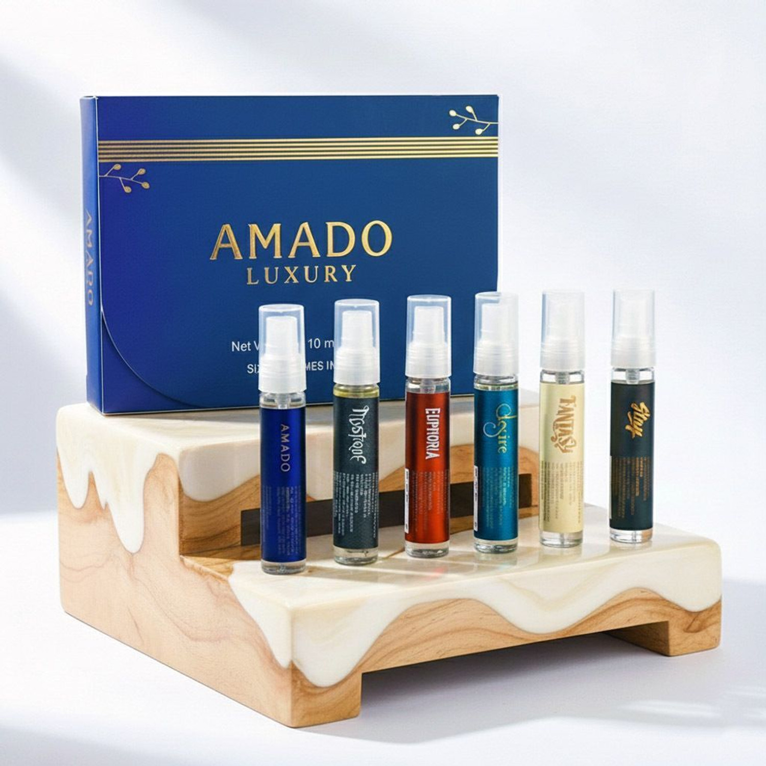 Image of Amado Unique Perfume Collection - Pack of 6 x 10ml | Ideal Gift Set Eau de Parfum - 60 ml