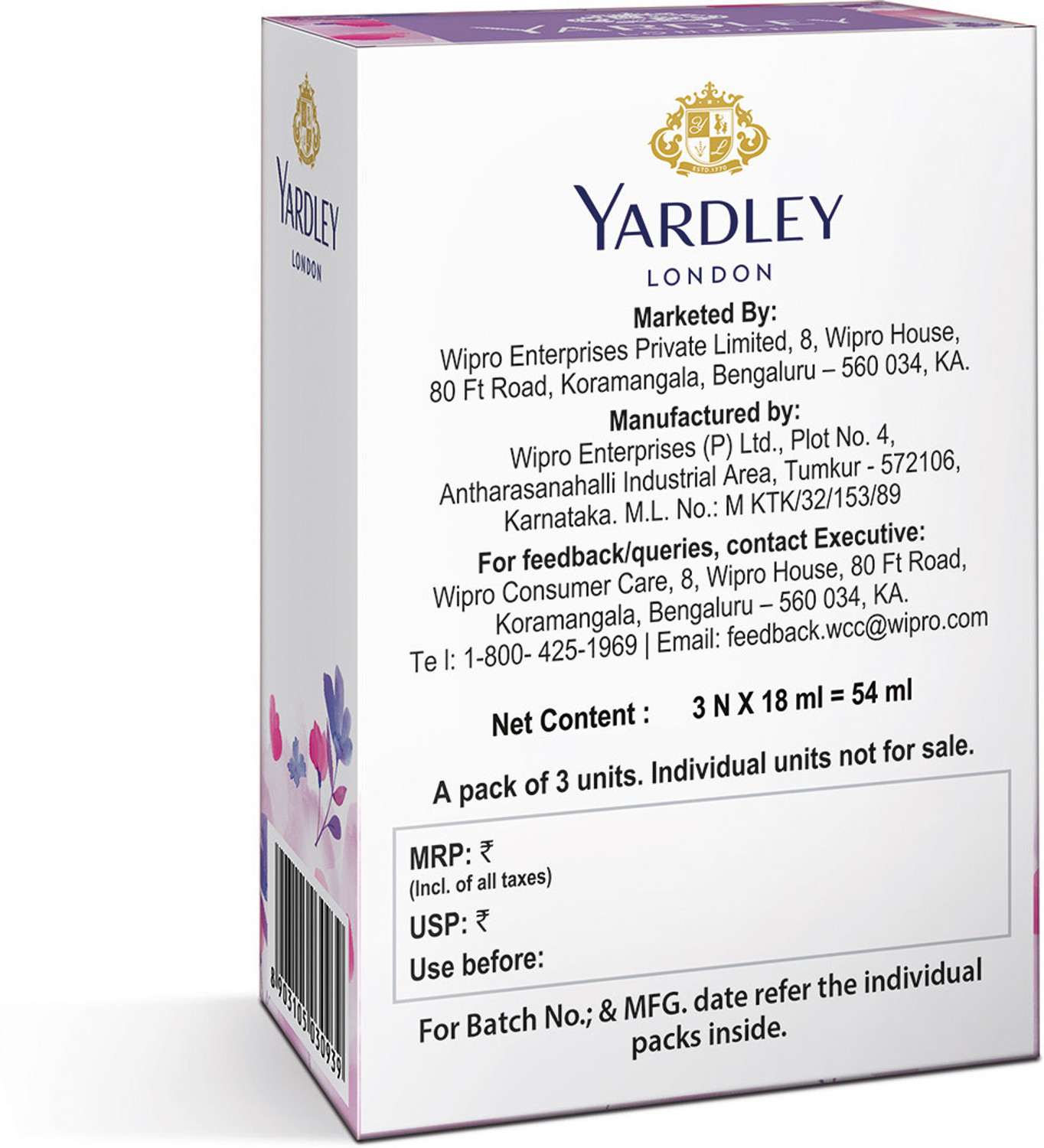 Image of Yardley London Perfume Tripack - Autumn Bloom, Country Breeze, and Morning Dew Daily Wear Perfume - 54 ml