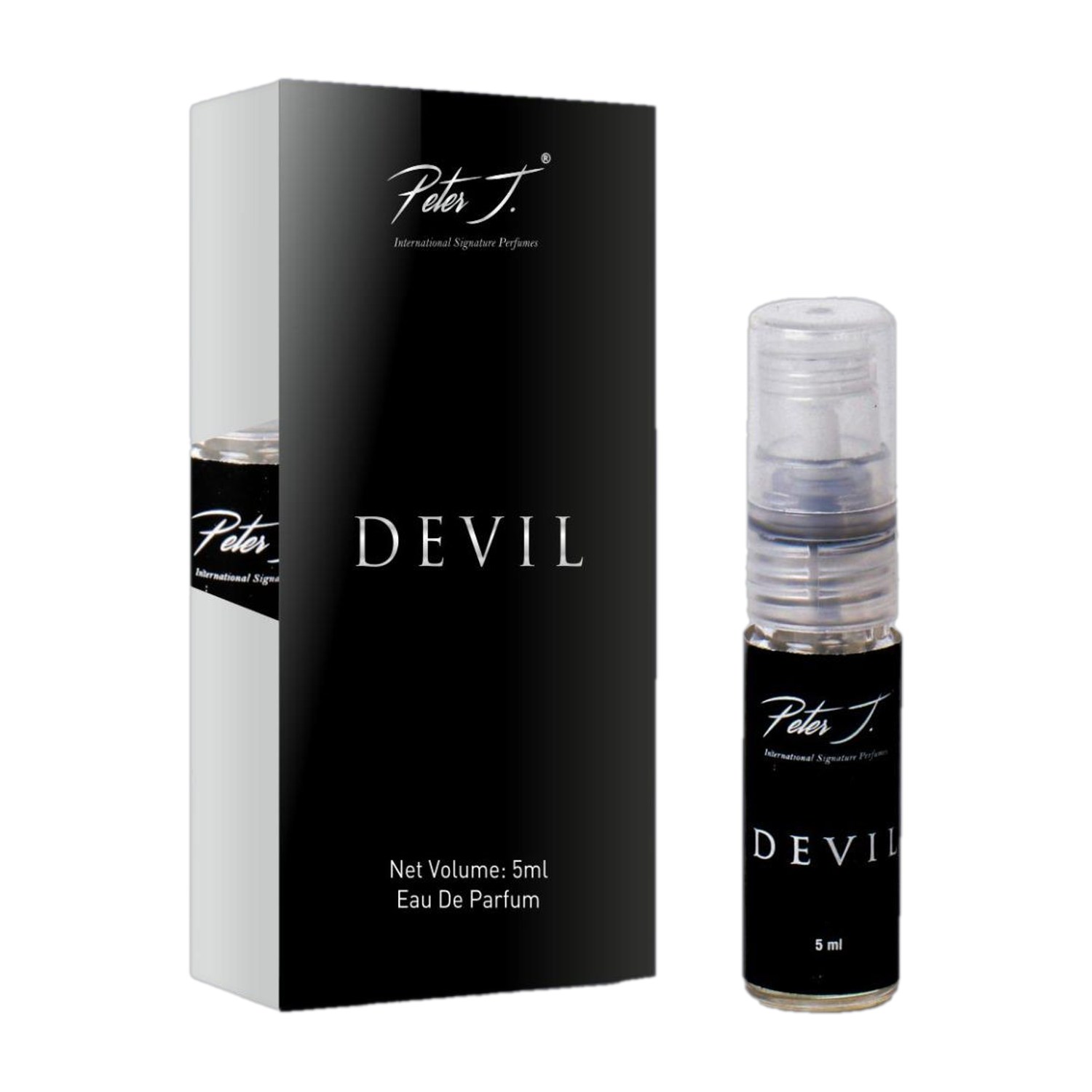 Image of Peter J Devil 5ml Perfumes for Unisex | Luxury Eau De Parfum Long Lasting Fragrance Eau de Parfum - 5 ml