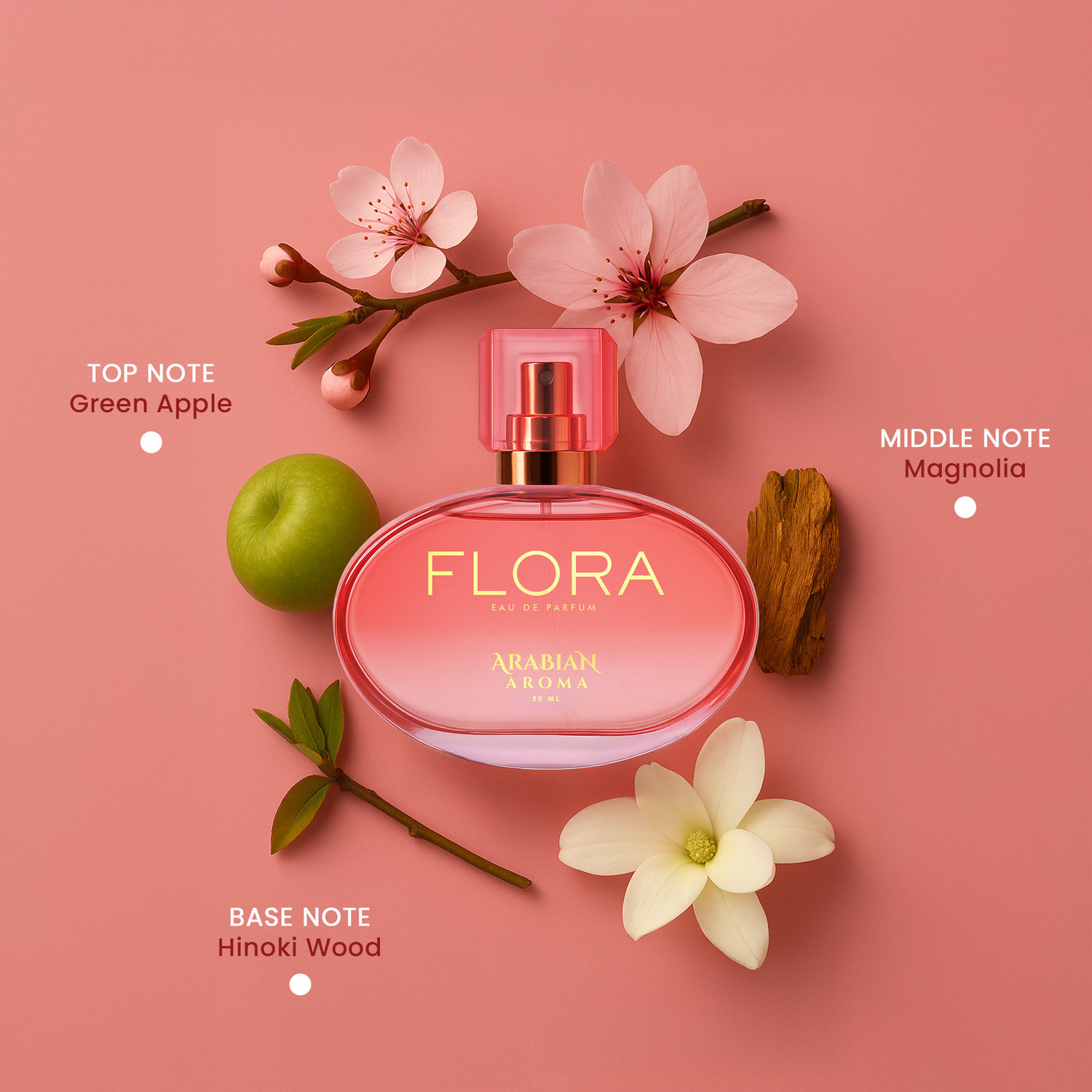 Image of Arabian Aroma Flora Perfume Long Lasting Perfume for Women and Girls Eau de Parfum - 50 ml
