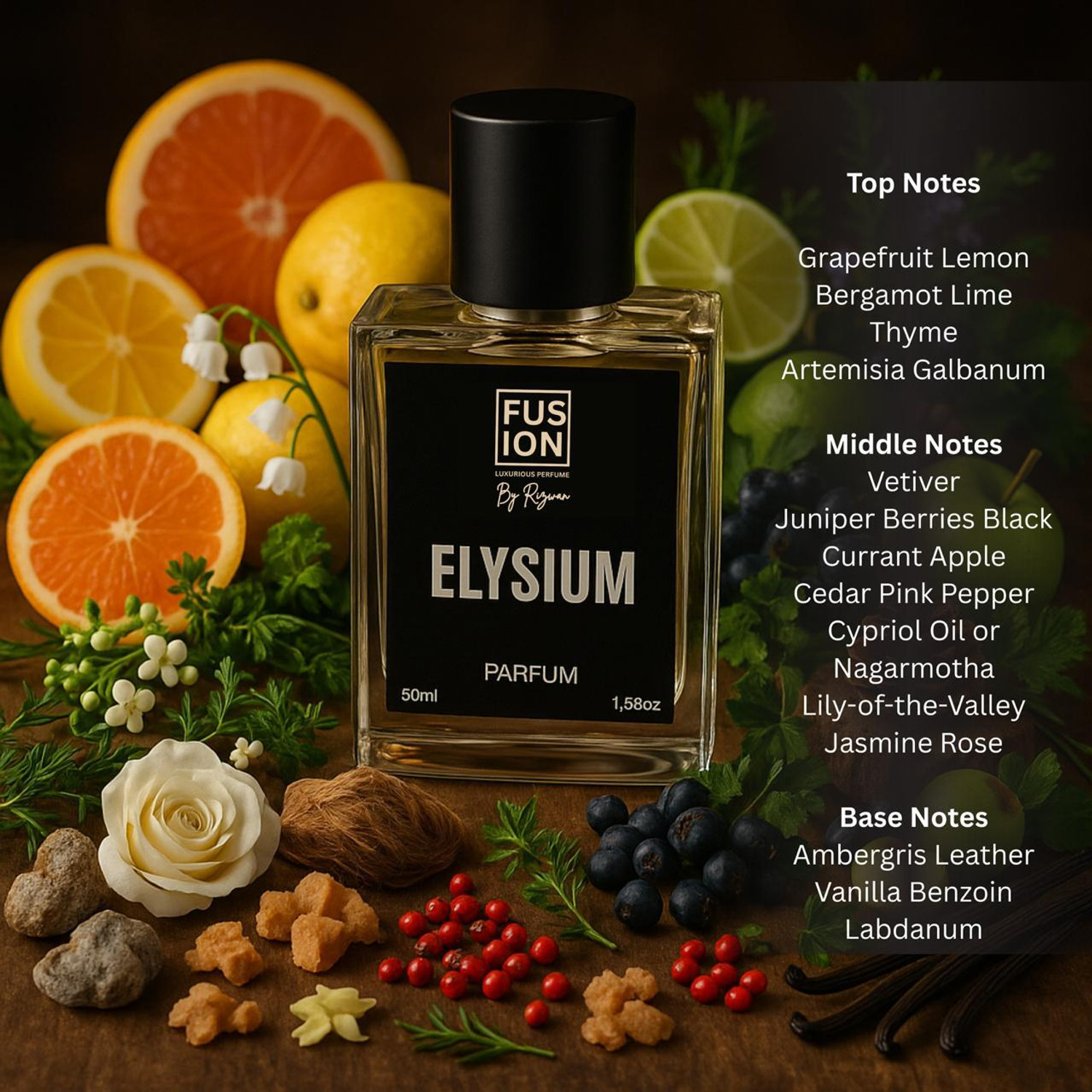Image of fusionbyrizwan ELYSIUM Perfume - 50 ml