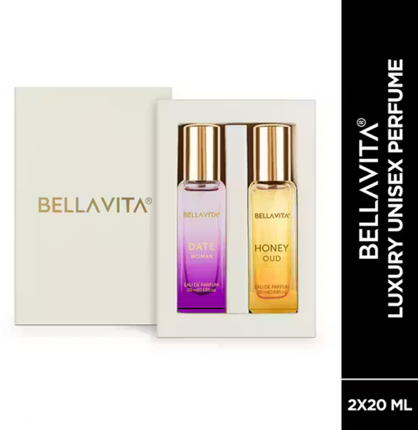 Image of BELLAVITA Luxury DATE Woman + HONEY OUD Unisex Perfume Combo for Men and Women 40 ML Eau de Parfum - 40 ml