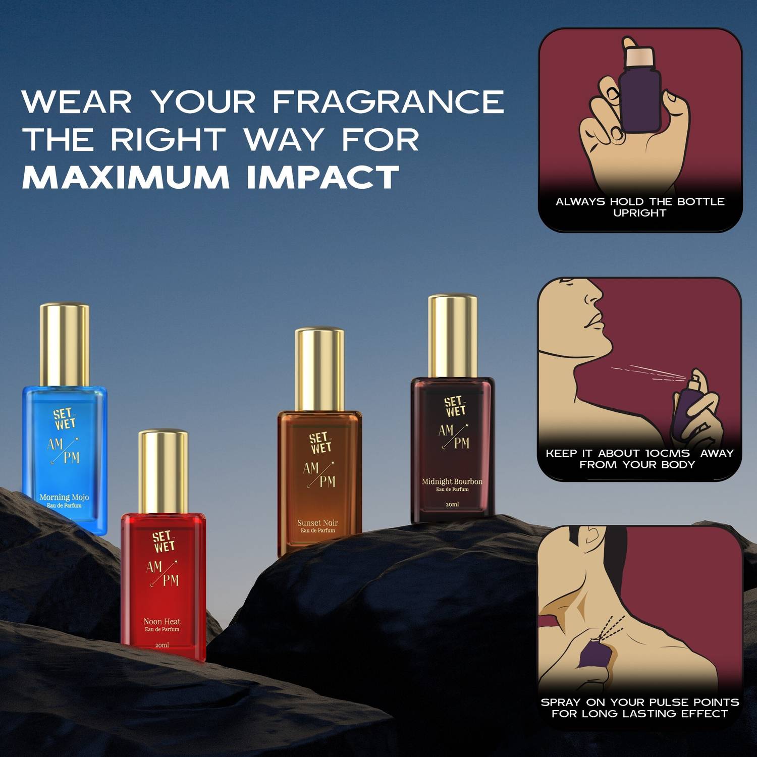 SET WET AM/PM Gift Set 4x20 ml Pack of 4 · 20 ml (80 ml total) - Image 5