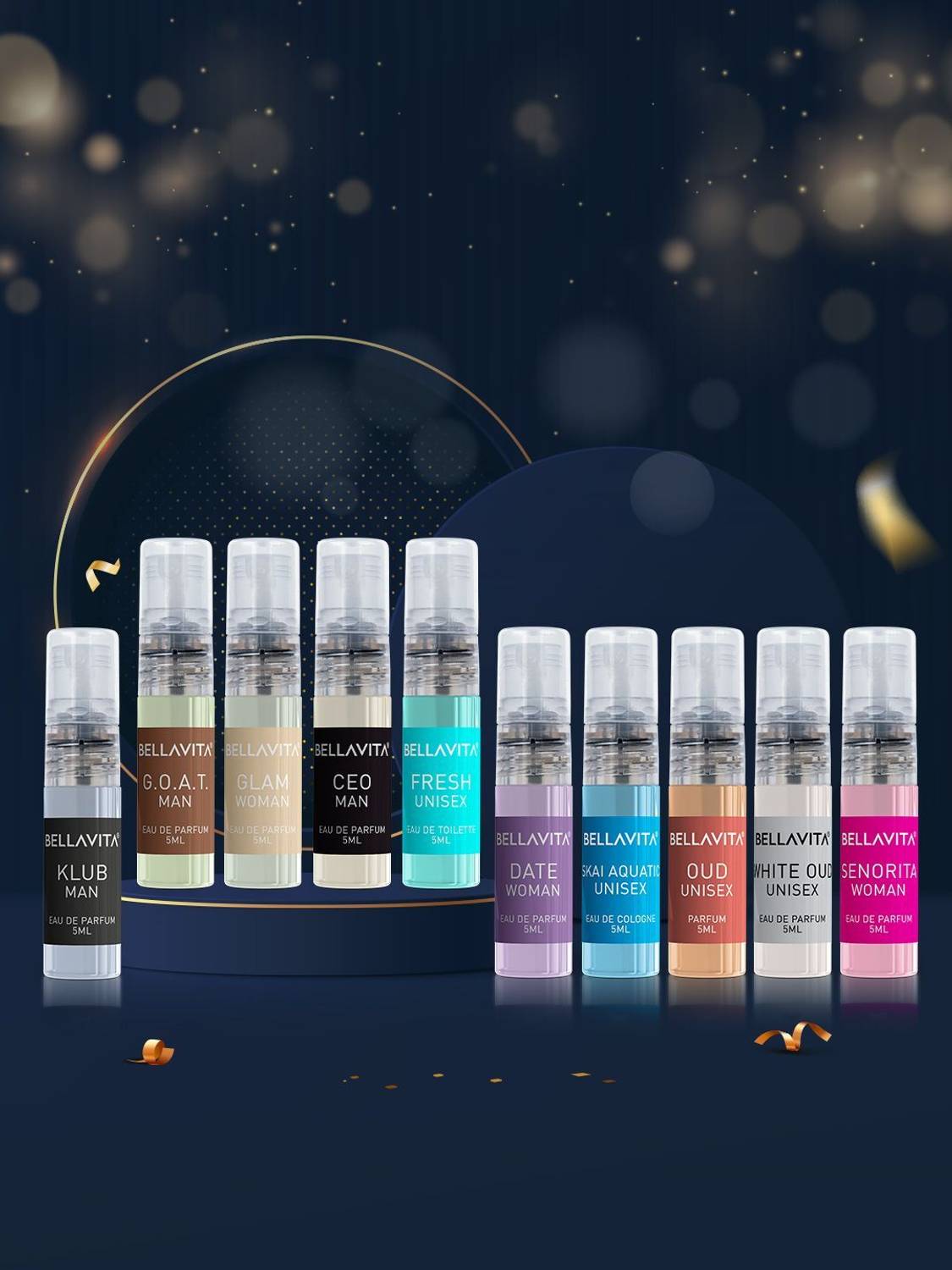 BELLAVITA Unisex Fragrance Gift Set Pack of 10 · 5 ml (50 ml total) - Image 4