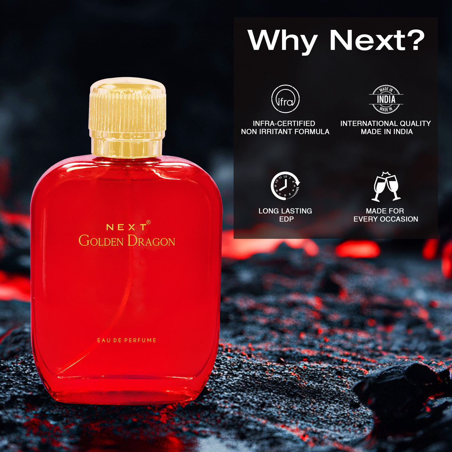 Image of Next Care Golden Dragon Premium Perfume For Men 100 ml Eau de Parfum - 100 ml