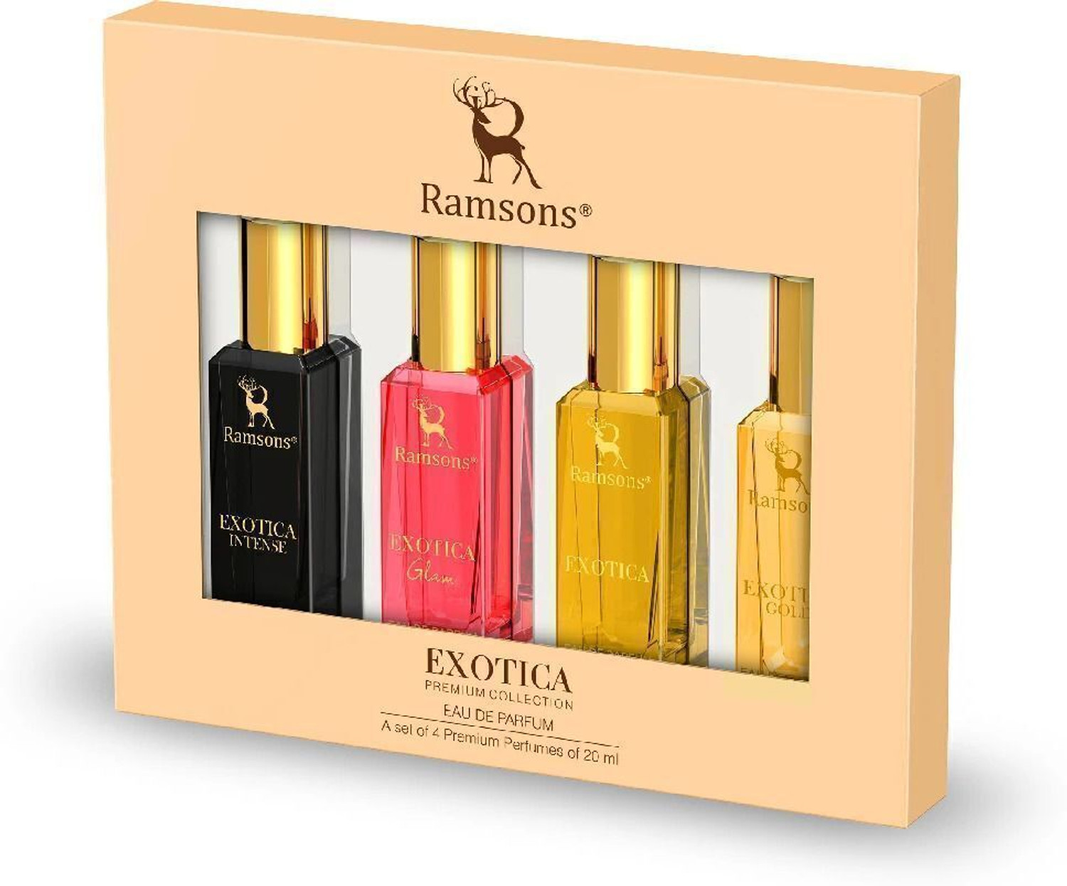 Image of RAMSONS Exotica Premium Giftset Pack of 4 Unisex Perfume (20ml x 4) Eau de Parfum - 80 ml