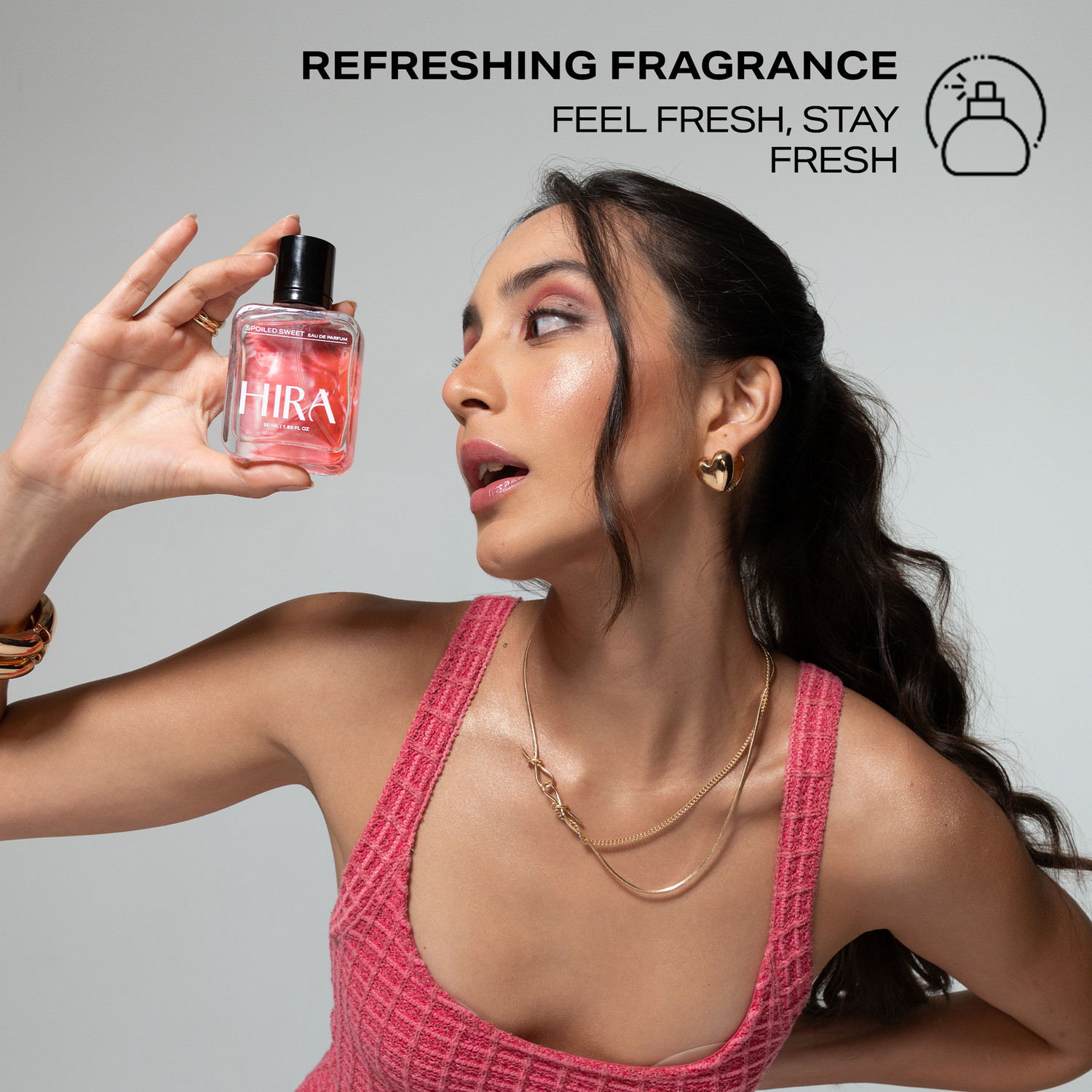 Image of HIRA Spoiled Sweet Long Lasting Perfume with Pear|Hazelnut|Vanilla|Everyday Fragrance Eau de Parfum - 50 ml