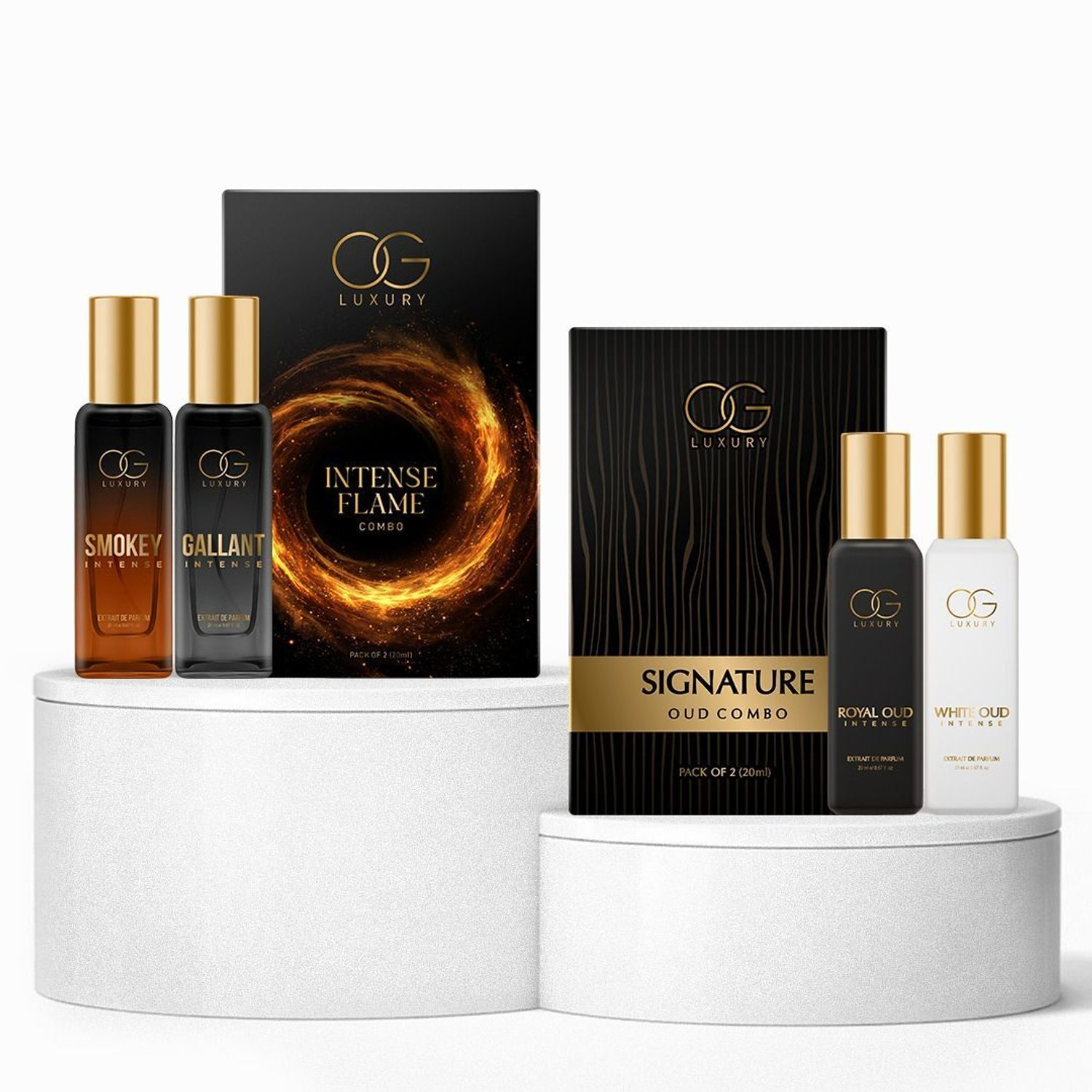 Image of OG LUXURY Intense Flame and Signature OUD Combo | Perfume Gift for Men | Long Lasting Extrait De Parfum - 80 ml