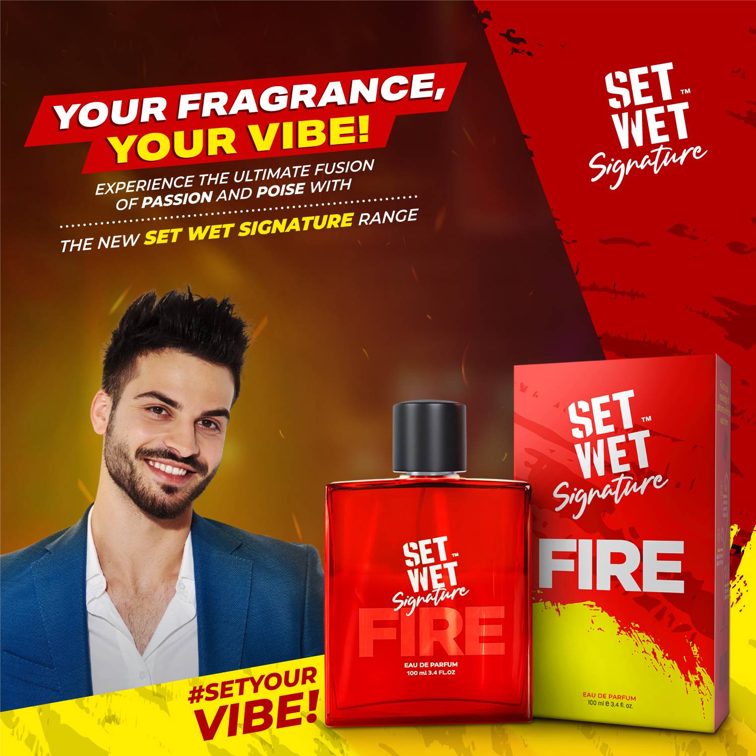 SET WET Fire & Ice Perfume for Men, Woody & Citrusy Long Lasting ... more