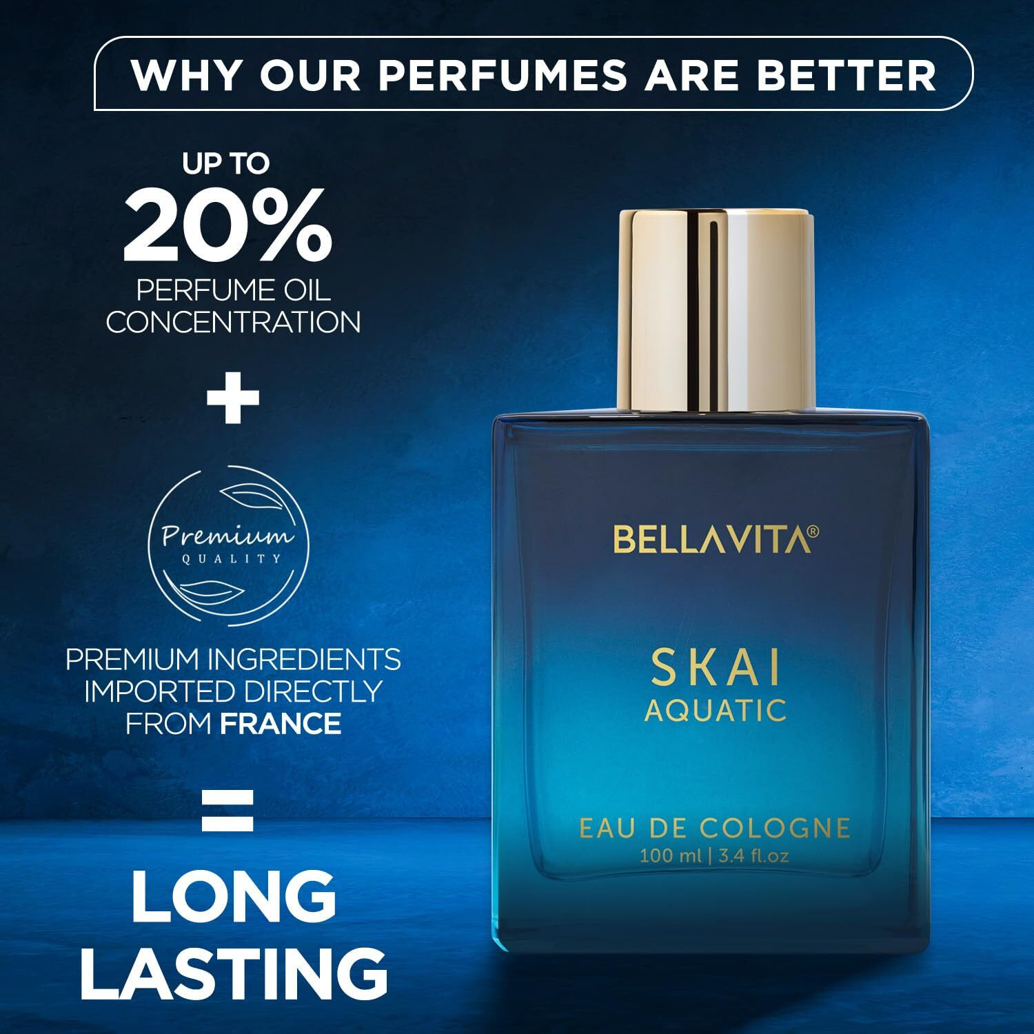 Image of Bellavita Luxury Skai Aquatic Pure Eau De Parfum (100ml) Eau de Parfum - 100 ml