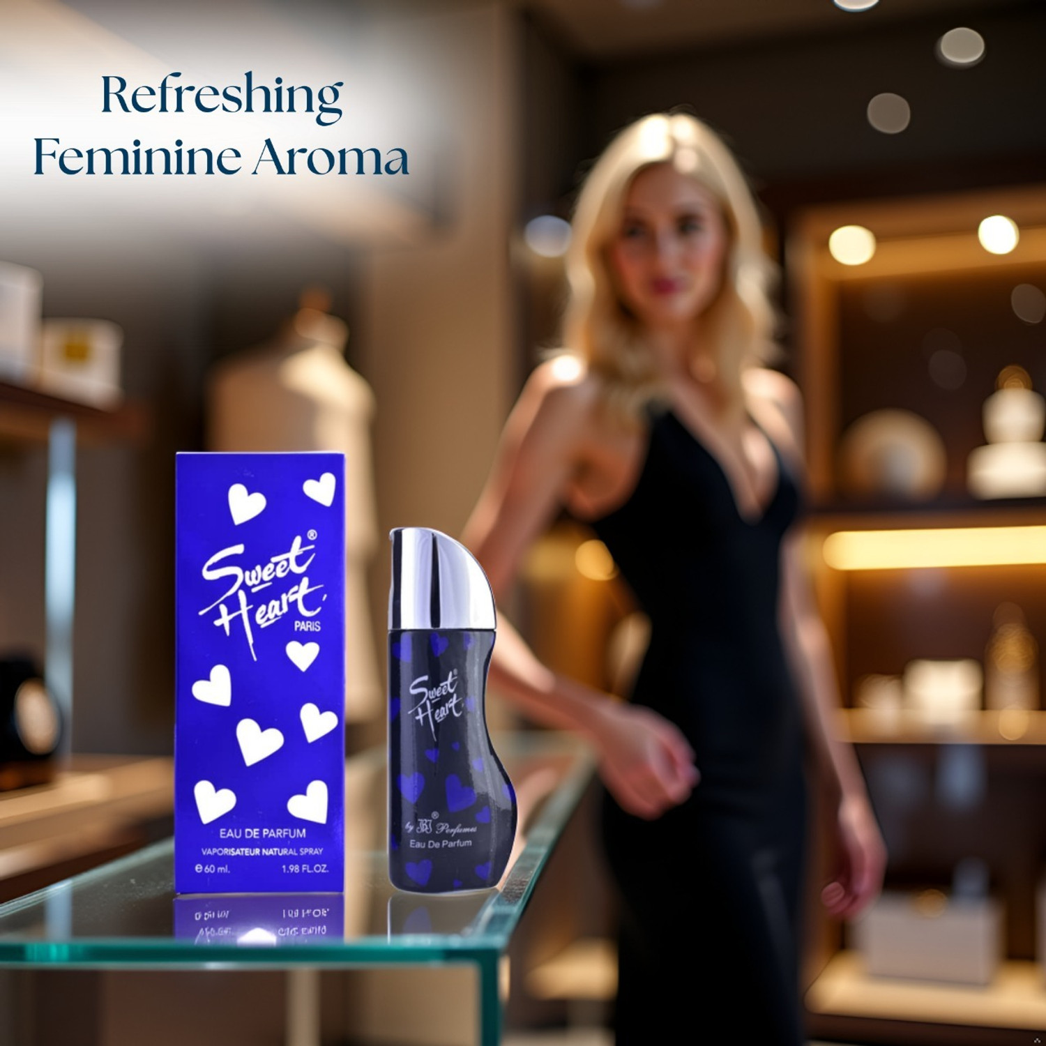 Image of JBJ SweetHeart Paris Perfume 100 ML | Blue | Eau de Parfum - 100 ml (For Men & Women)
