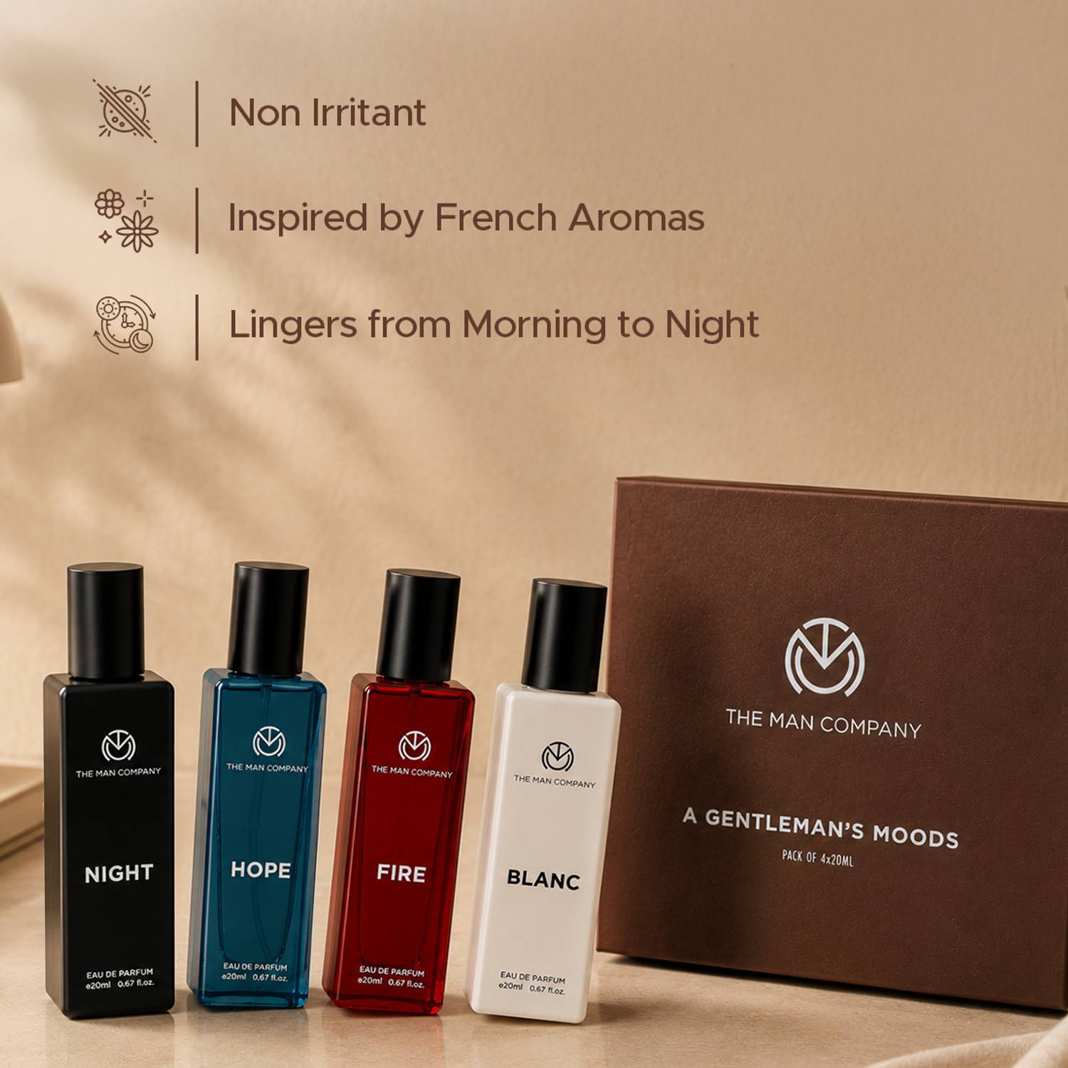 The Man Company Blanc, Night, Fire & Oud 20ml Gift Set - Image 4