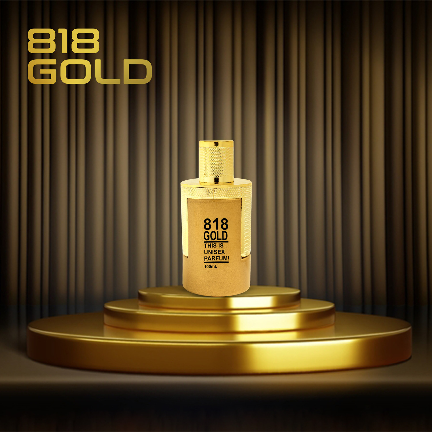 Image of HP 818 Gold Luxurious FloralAmber scent Longlasting forSpecial Occasions Perfume - 100 ml
