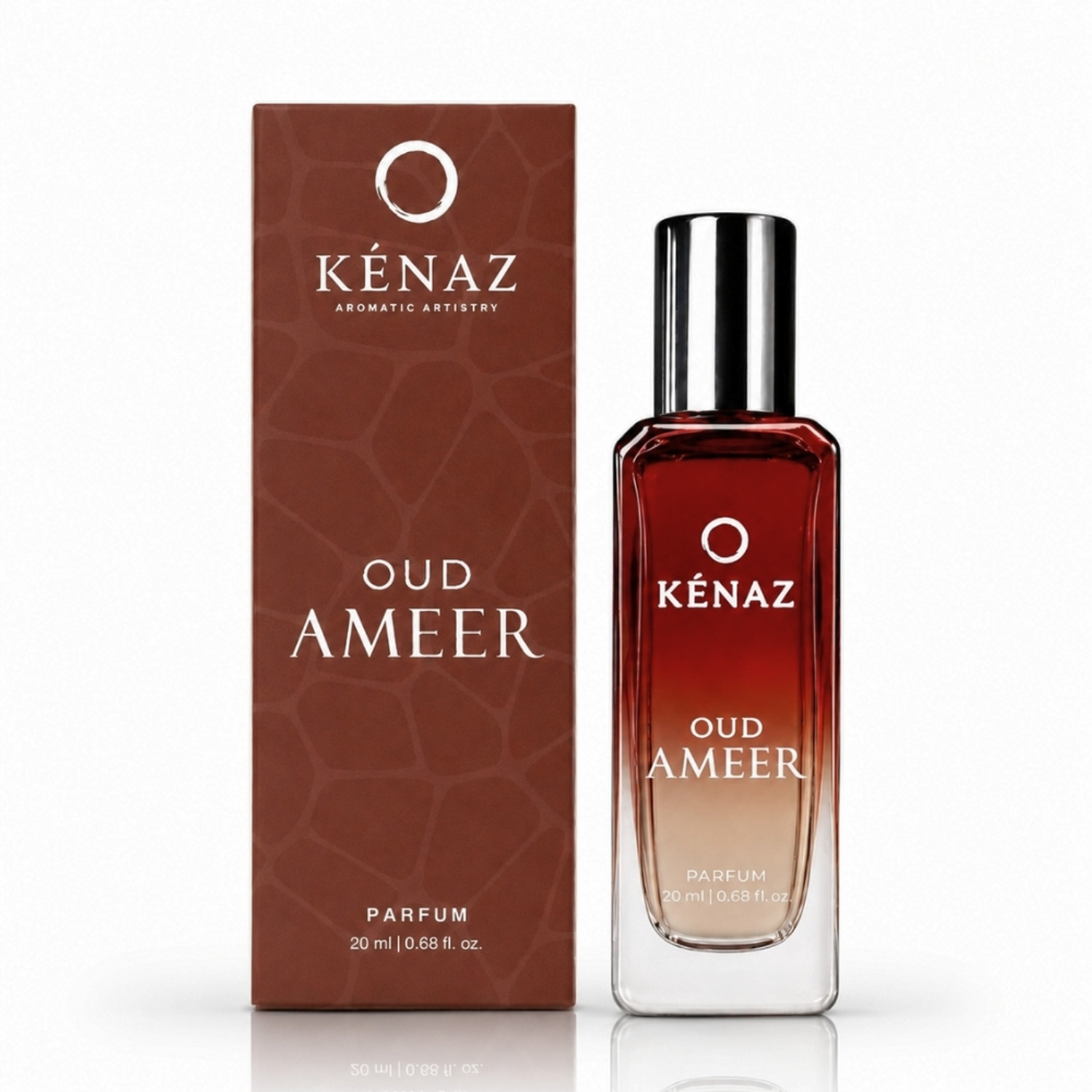 Image of Kenaz Oud Ameer Luxury Perfume for Men & Women | Amber Oud | Oil Dubai Unisex Eau de Parfum - 20 ml