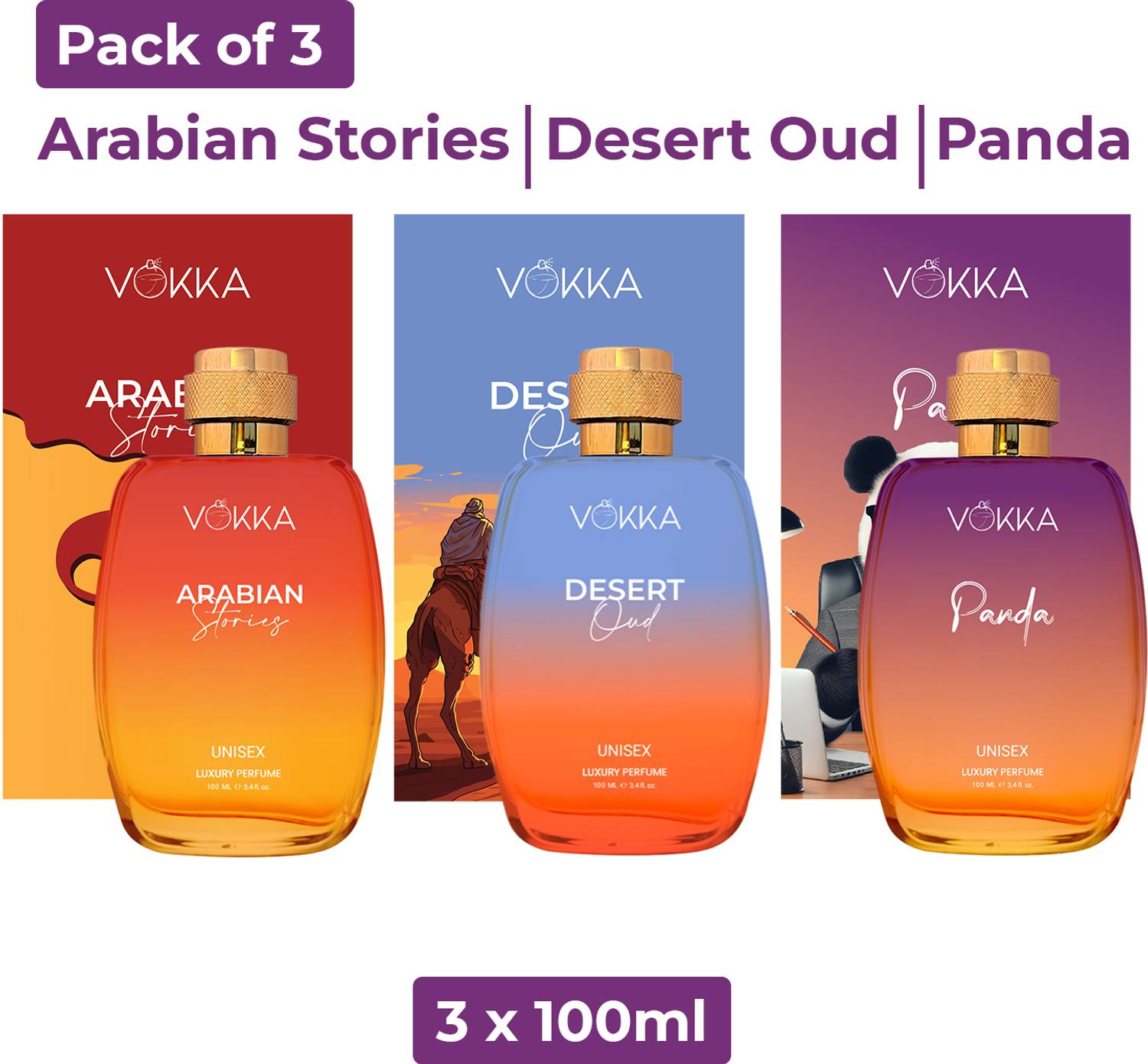 VOKKA Arabian Stories, Desert Oud & Pack of 3 · 100 ml (300 ml total) - Image 5