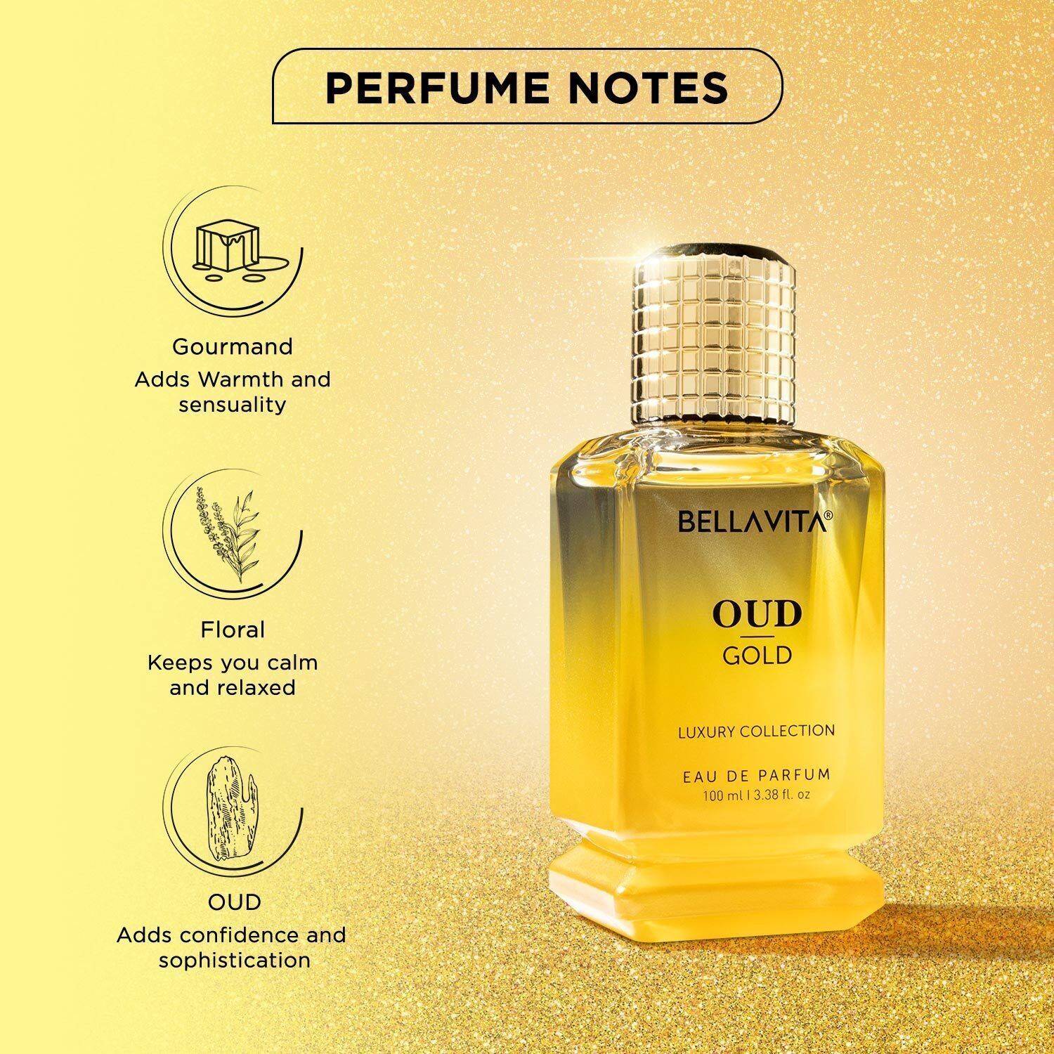 BELLAVITA Oud Gold Men 100 ml Eau de Parfum - Image 2