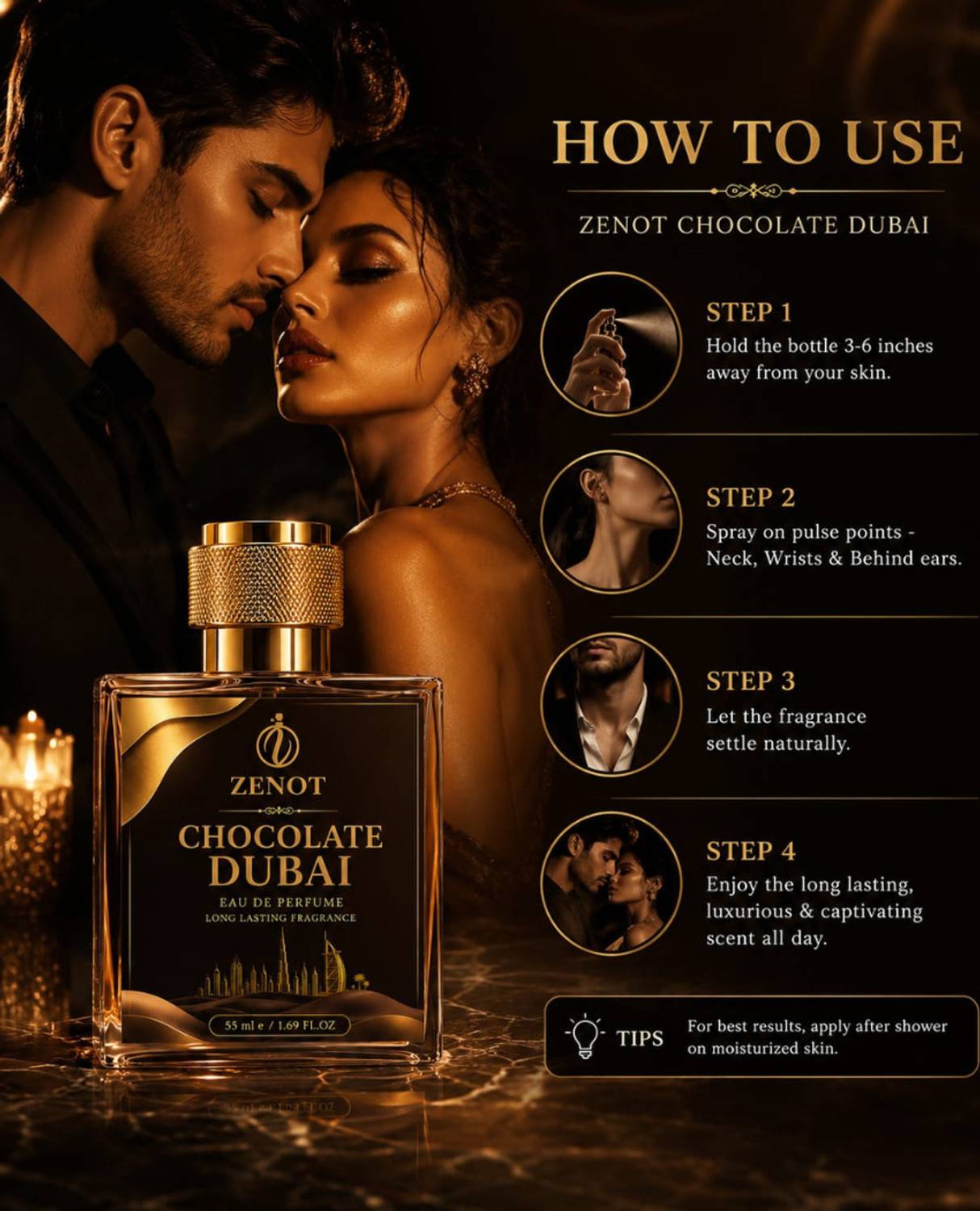 ZENOT Dubai Choco Premium Eau de Parfum - 50 ml - Image 3
