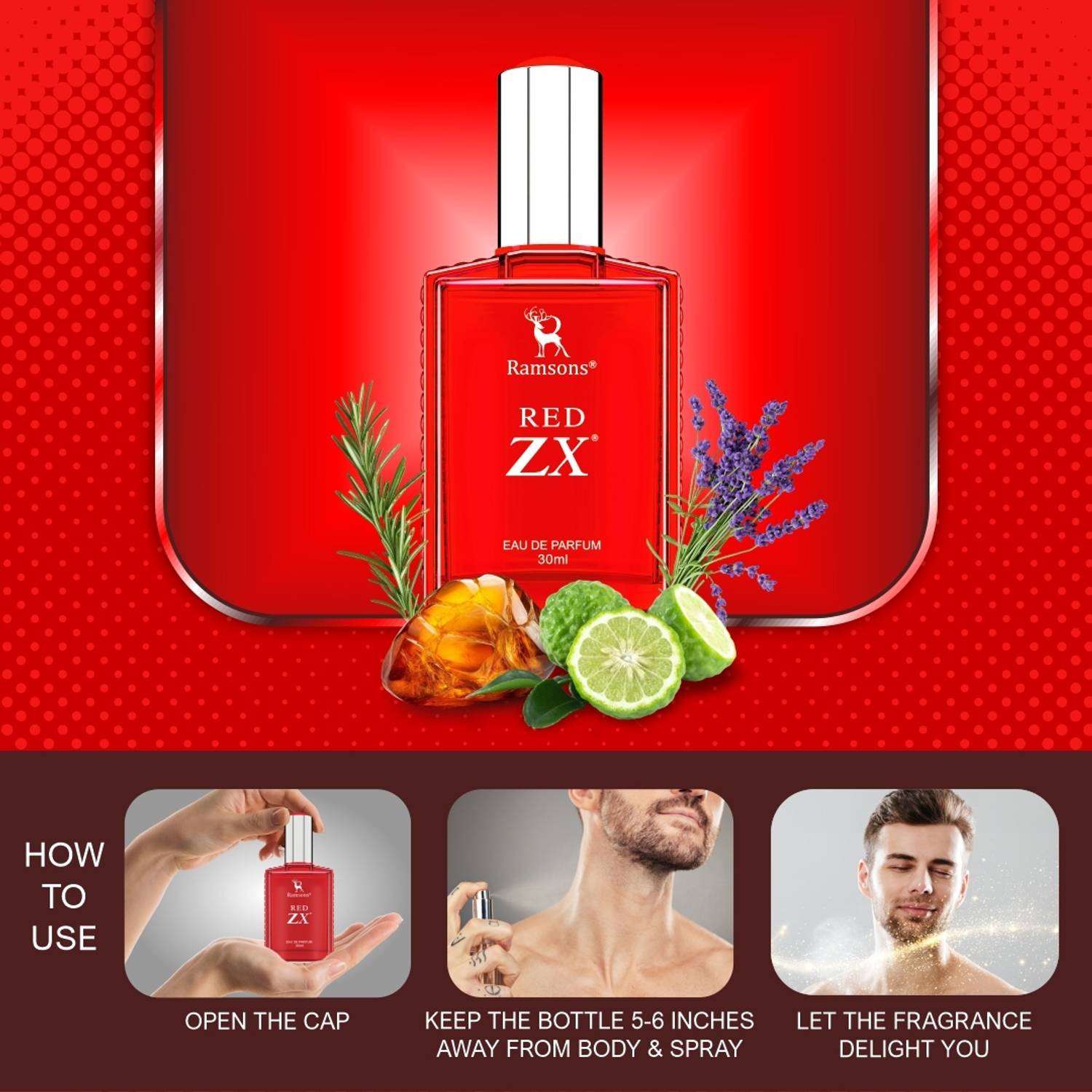 RAMSONS Red ZX Eau de Parfum - 30 ml - Image 3
