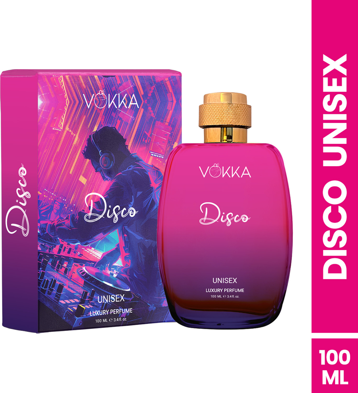 Image of VOKKA Disco 100ml Perfume | Unisex Luxury Long Lasting Leather Perfume Eau de Parfum - 100 ml