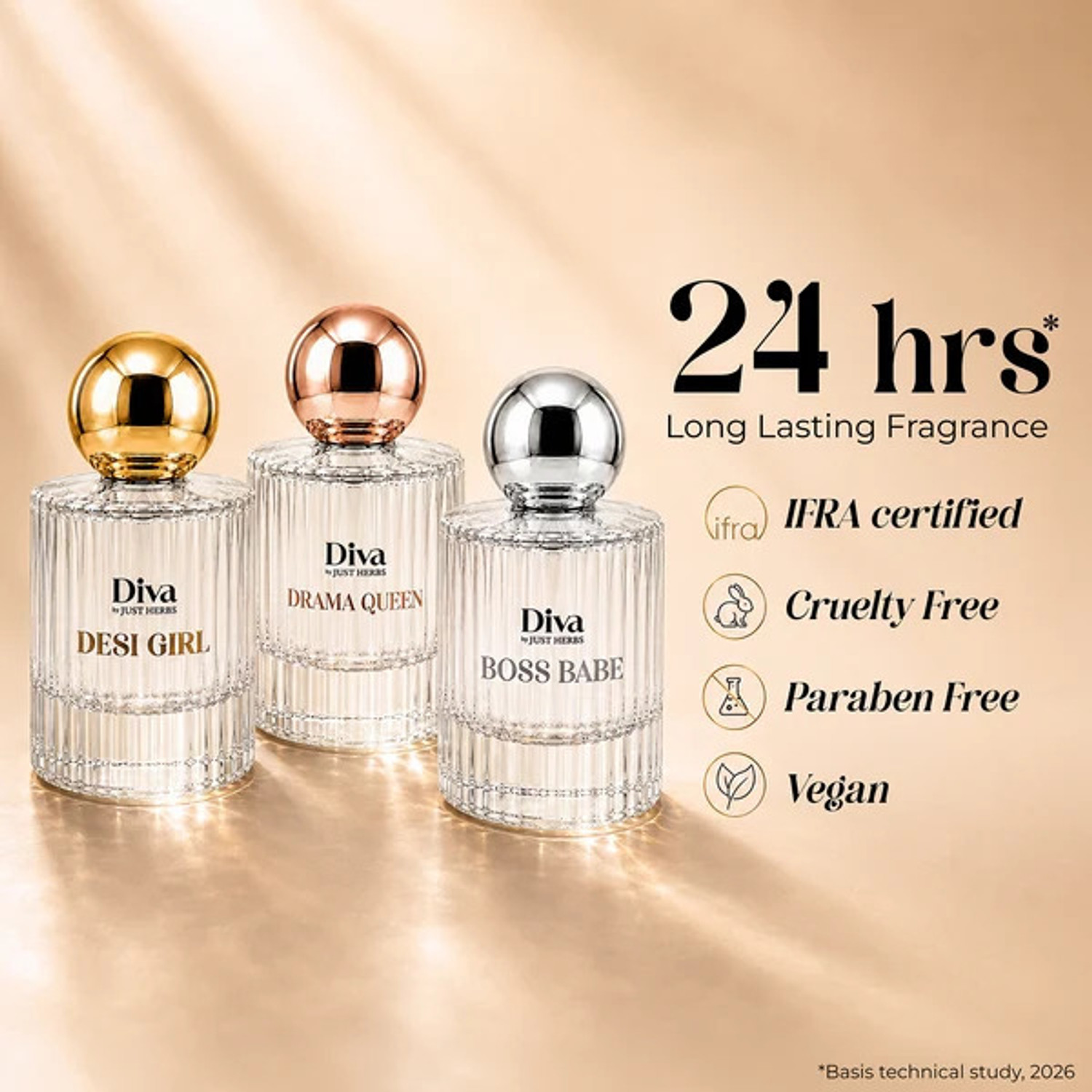 Image of Just Herbs DivaDrama Queen + Desi Girl Eau De Parfum Gift Set (2 x 50ml) Eau de Parfum - 100 ml