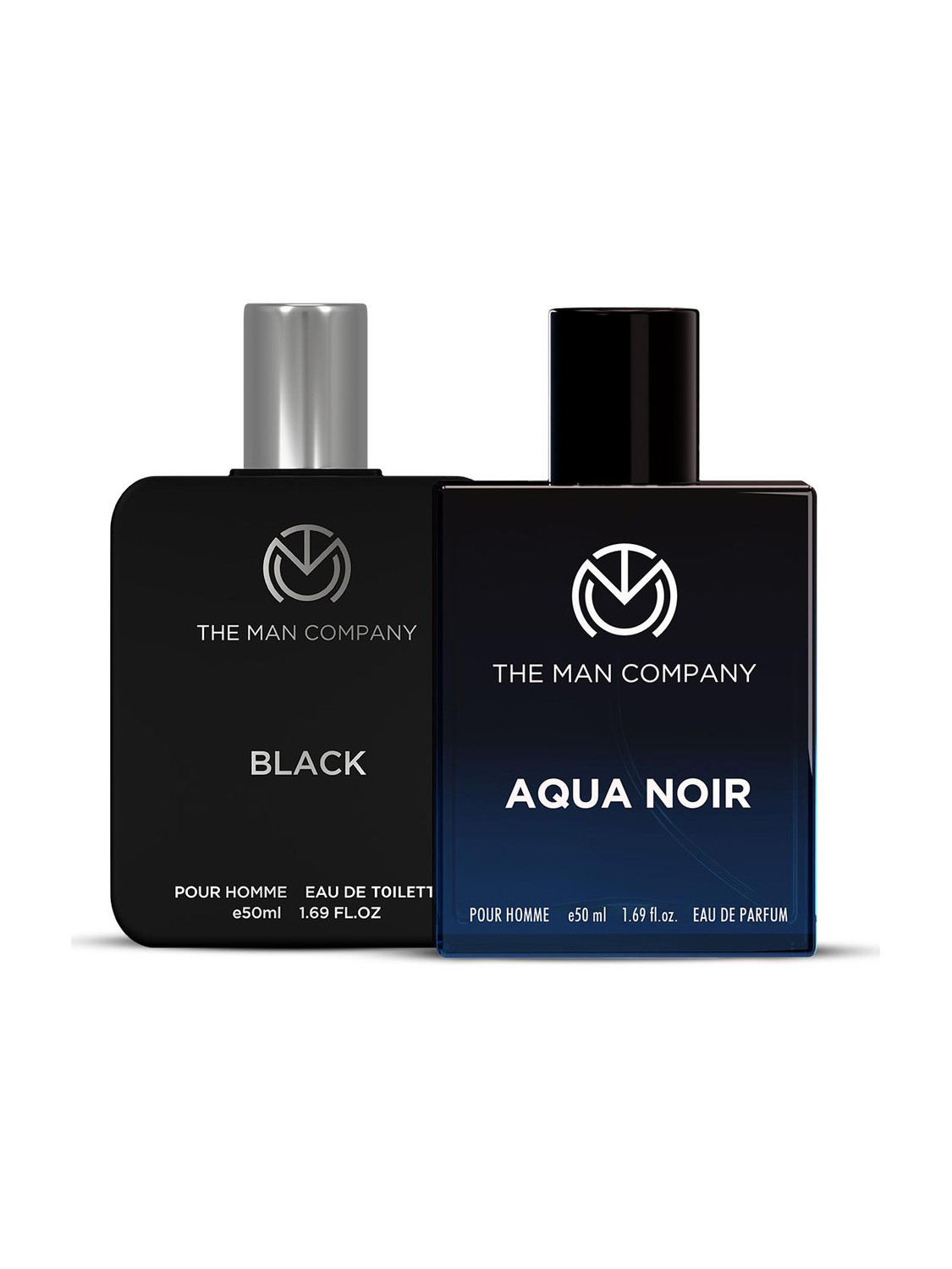 THE MAN COMPANY Aqua Noir Perfume + Black EDT Perfume | Aqua + Black Twin Set (50ml + 50ml) Eau de Toilette  -  100 ml