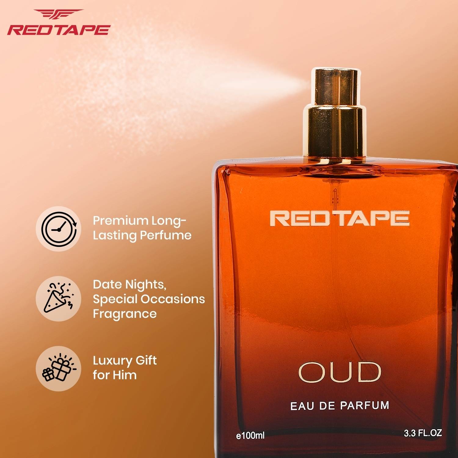Red Tape Premium Oud Eau de Parfum 100 ml - Image 5