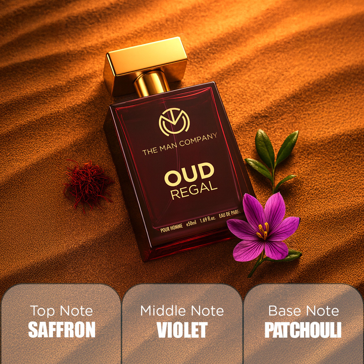 Image of THE MAN COMPANY OUD REGAL Long Lasting Luxury Perfume for Men | Pour Homme | Eau de Parfum - 50 ml