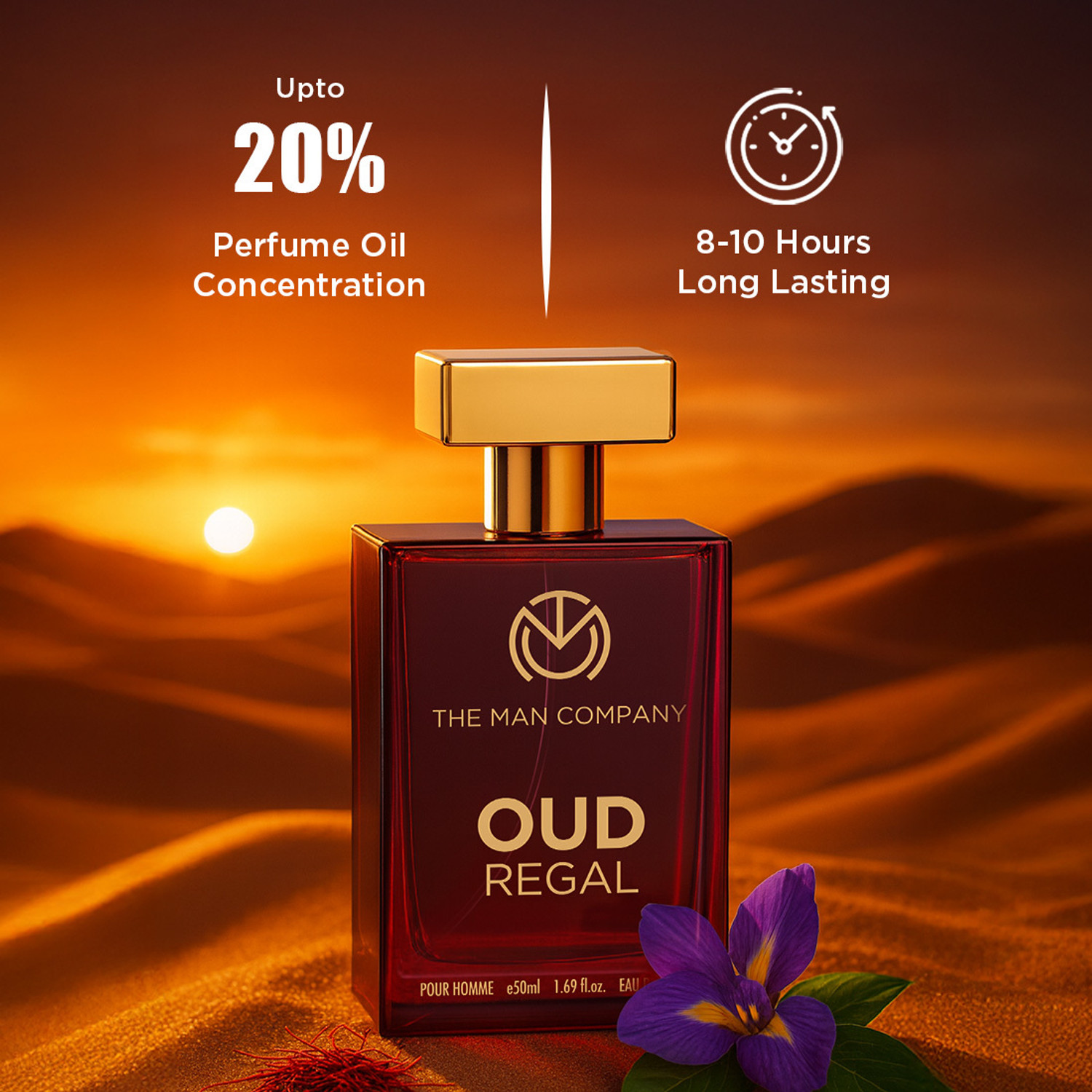 Image of THE MAN COMPANY OUD REGAL Long Lasting Luxury Perfume for Men | Pour Homme | Eau de Parfum - 50 ml