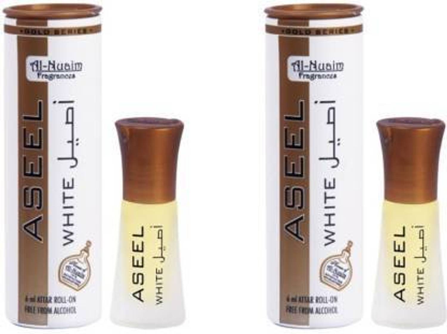 Al Nuaim ASEEL WHITE & ASEEL WHITE Alcohol Free (6ml*2) Perfume - 12 ml