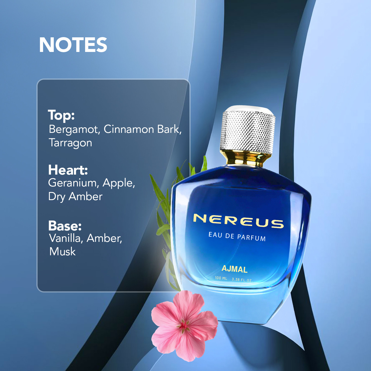 Image of Ajmal Nereus Long Lasting Unisex Eau De Parfum | Premium Fresh & Classic Fragrance Eau de Parfum - 100 ml
