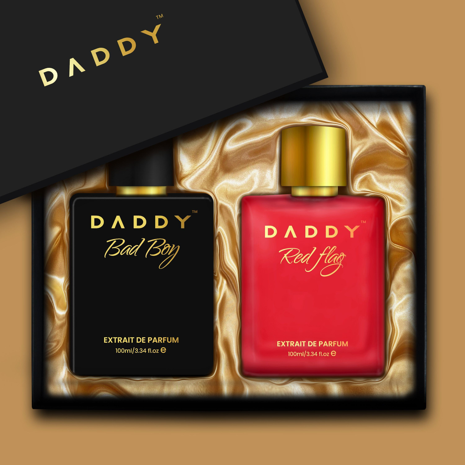 Image of DADDY Red Flag & Bad Boy Emperor Super Long Lasting Perfume for Men Pack Of 2 (100*2) Extrait De Parfum - 200 ml