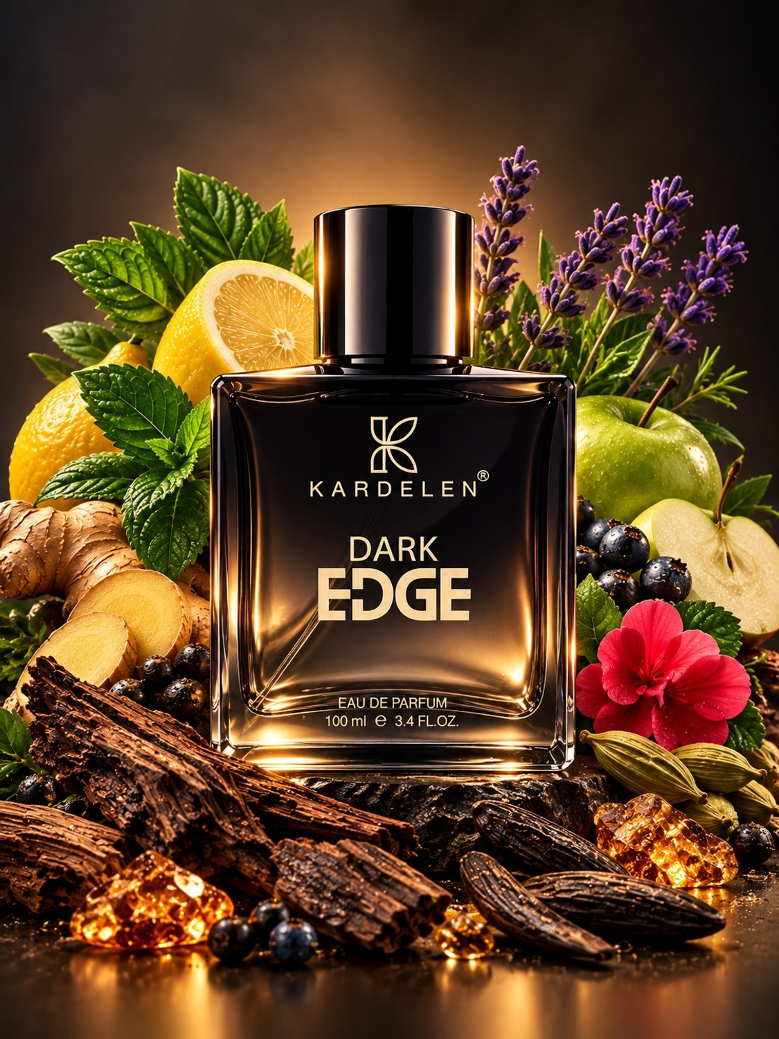 Image of KARDELEN DARK EDGE Long-Lasting Luxury EDP Perfume for Daily, Office, Club & Date Nights Eau de Parfum - 100 ml (For Men)