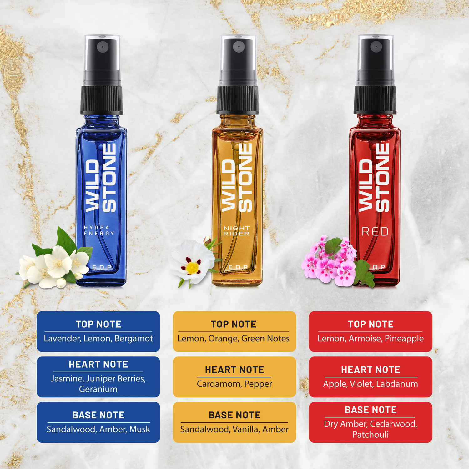 Image of Wild Stone Perfume Gift Set of 6 Unique Fragrances (8 ml each) Perfume - 48 ml