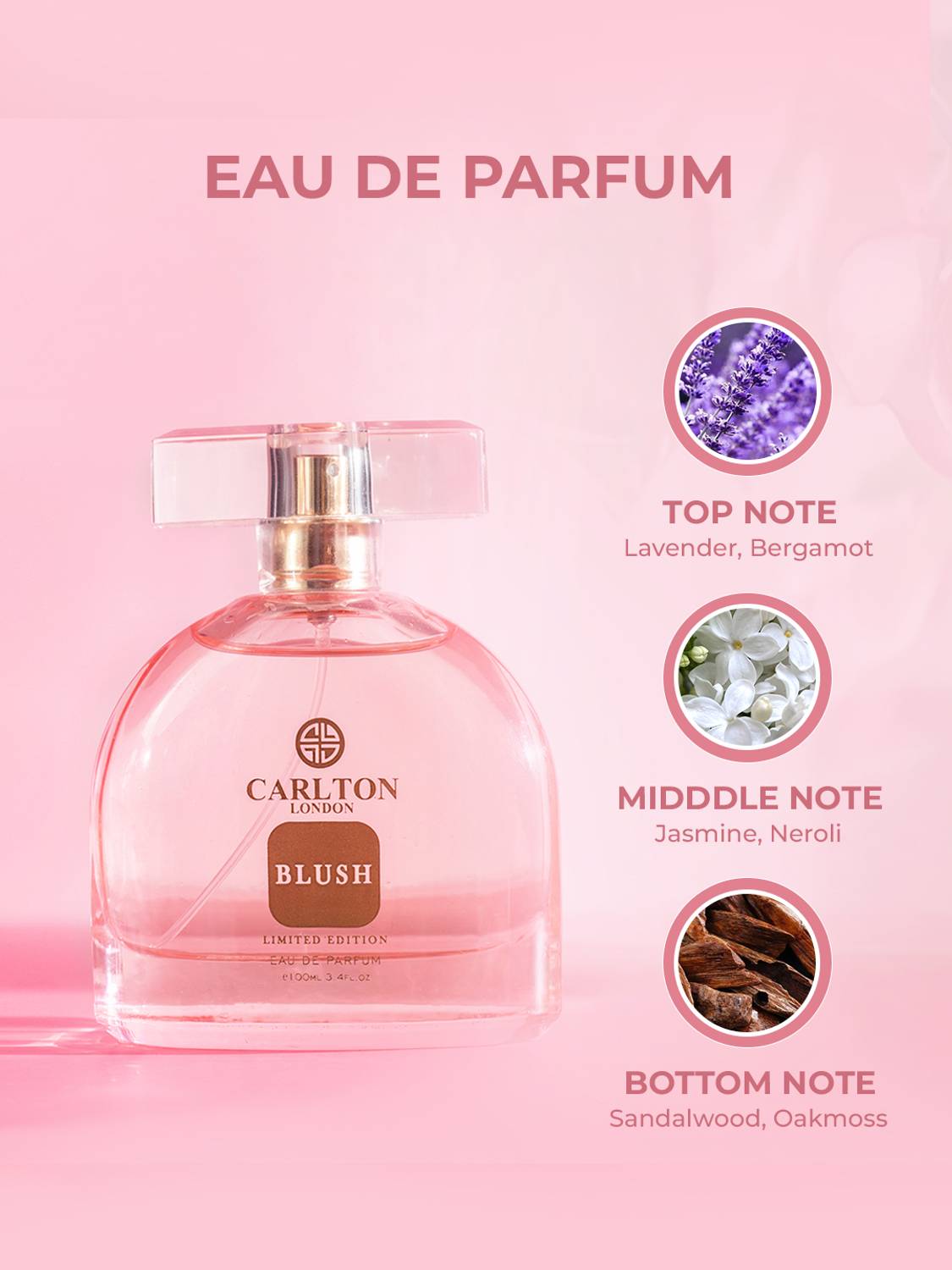 CARLTON LONDON Women Blush Eau de Parfum 100 ml - Image 3