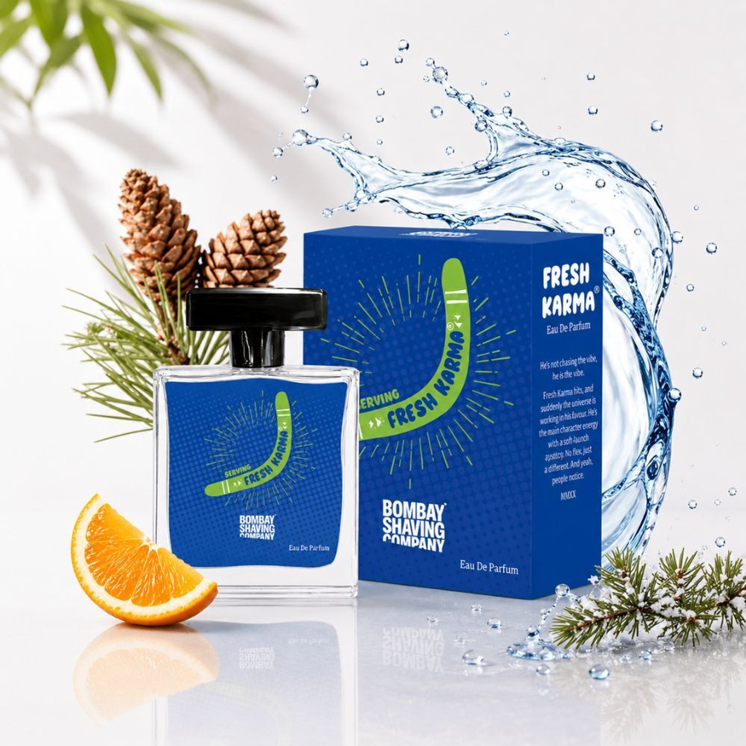 Image of BOMBAY SHAVING COMPANY Fresh Karma Perfume for Men-Fresh Citrus Scent-Gift for boyfriend /brother Eau de Parfum - 100 ml